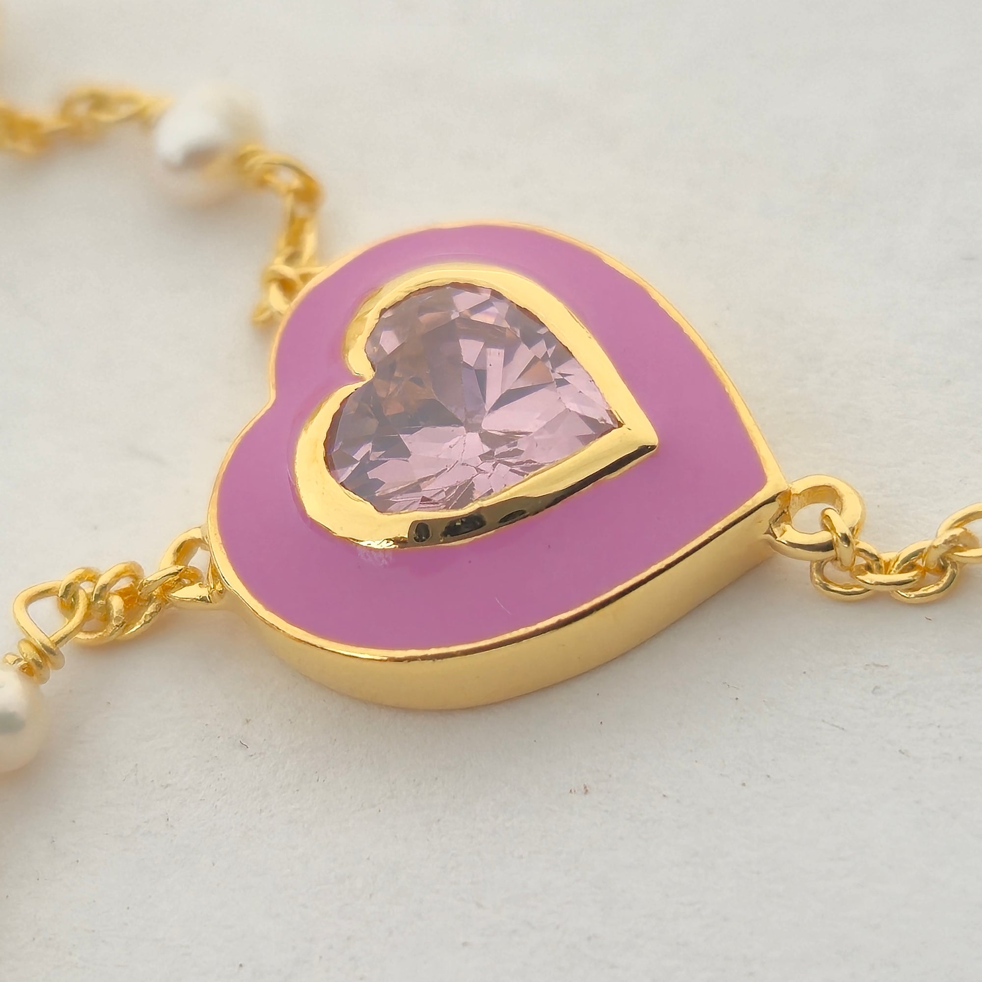 The Pink Heartline Necklace