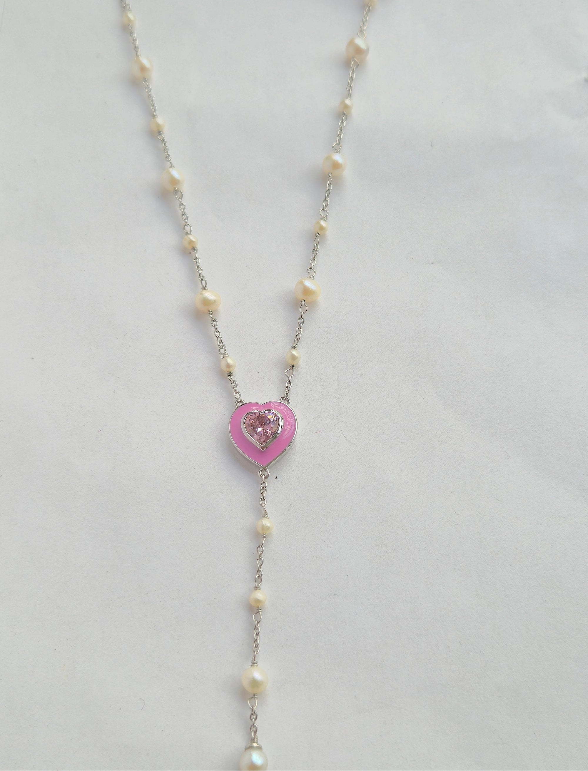 The Pink Heartline Necklace