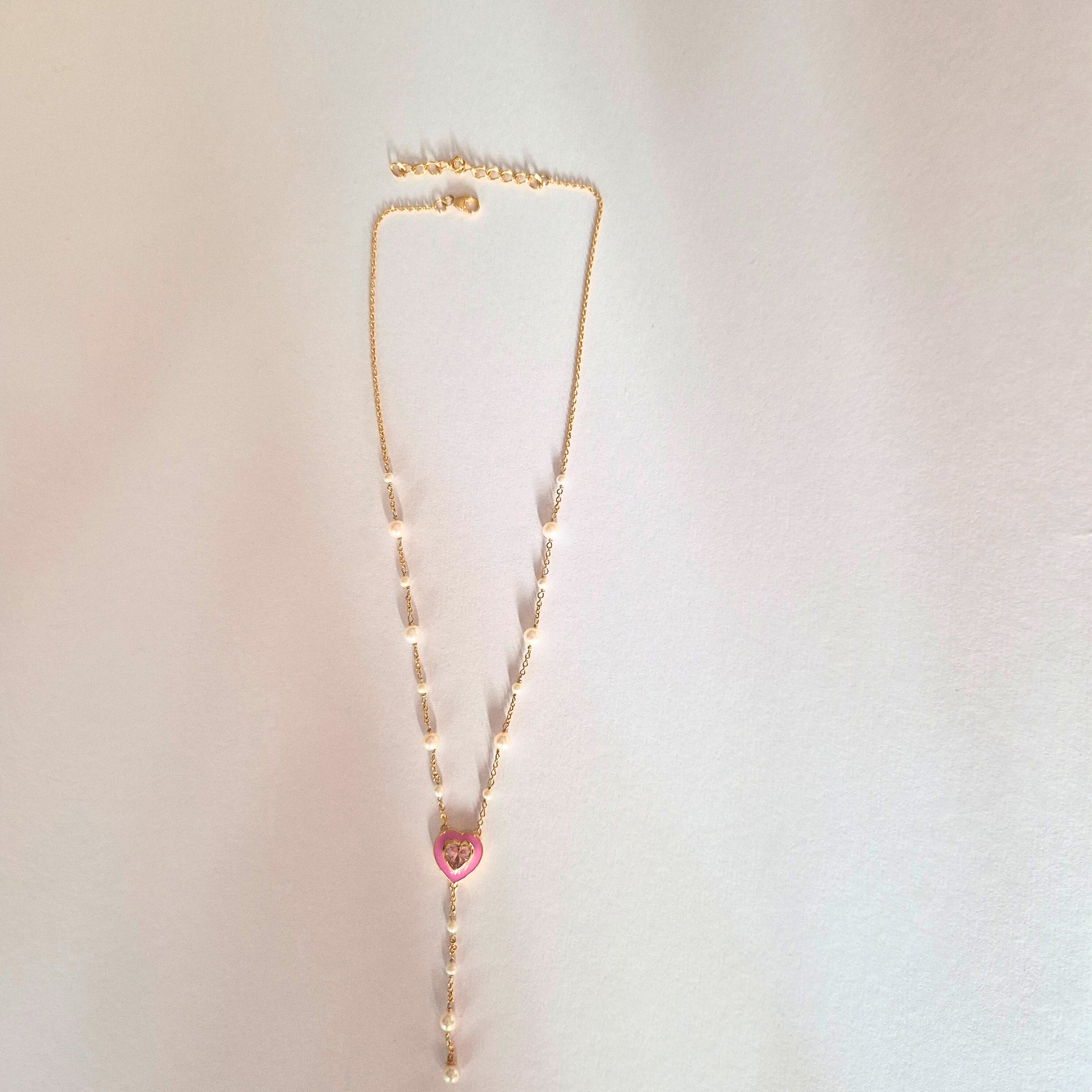 The Pink Heartline Necklace