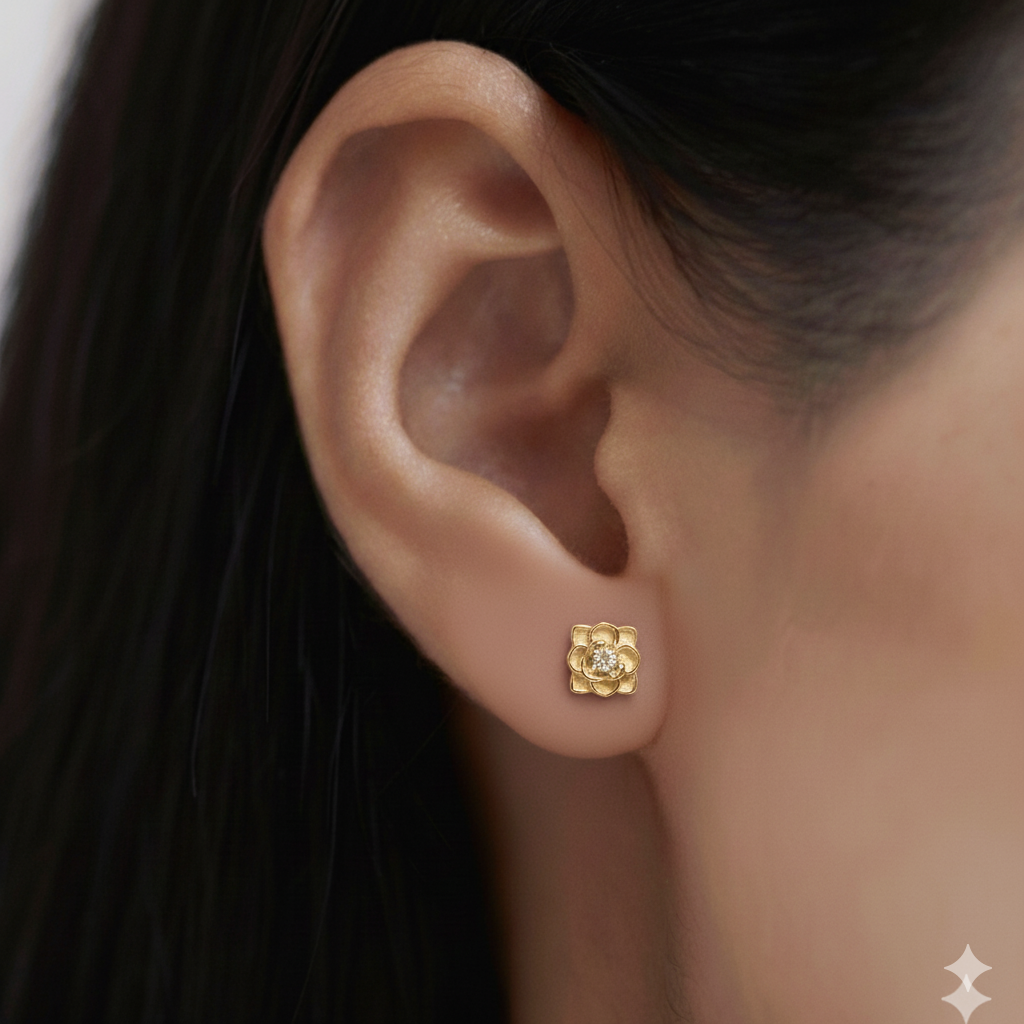 Rose Stud Earrings