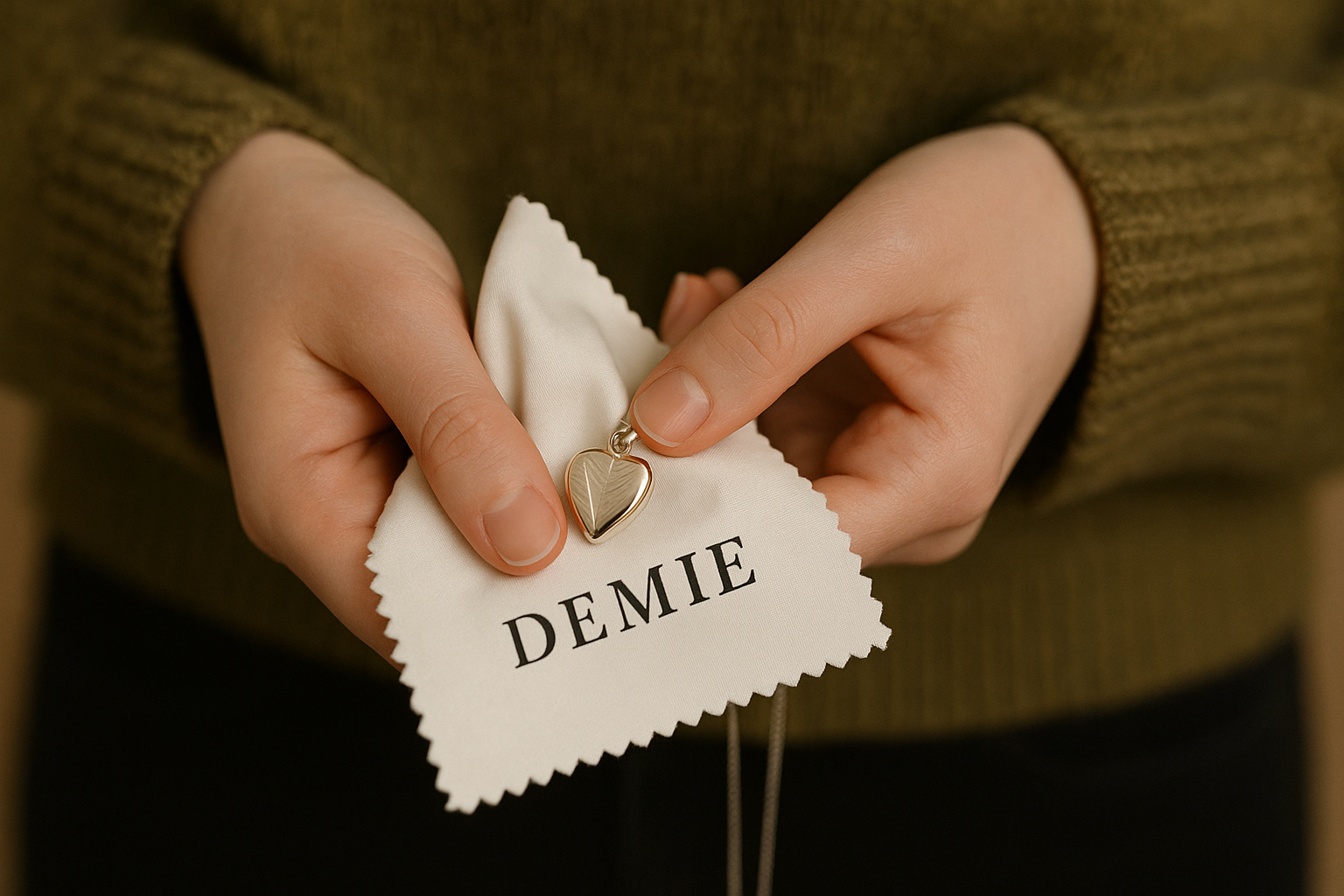 D E M I E jewelry cleaning cloth - clean version