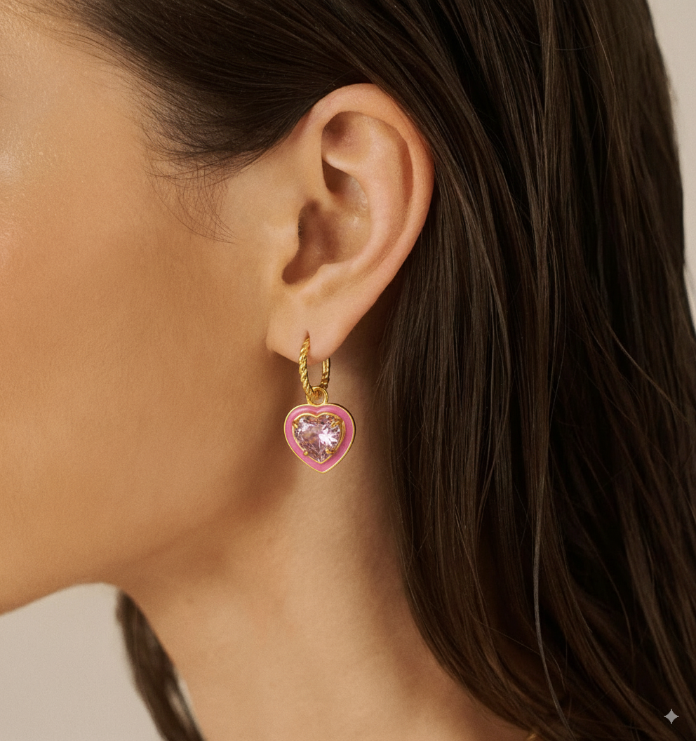 Blushé Heart Convertible Hoop Earrings