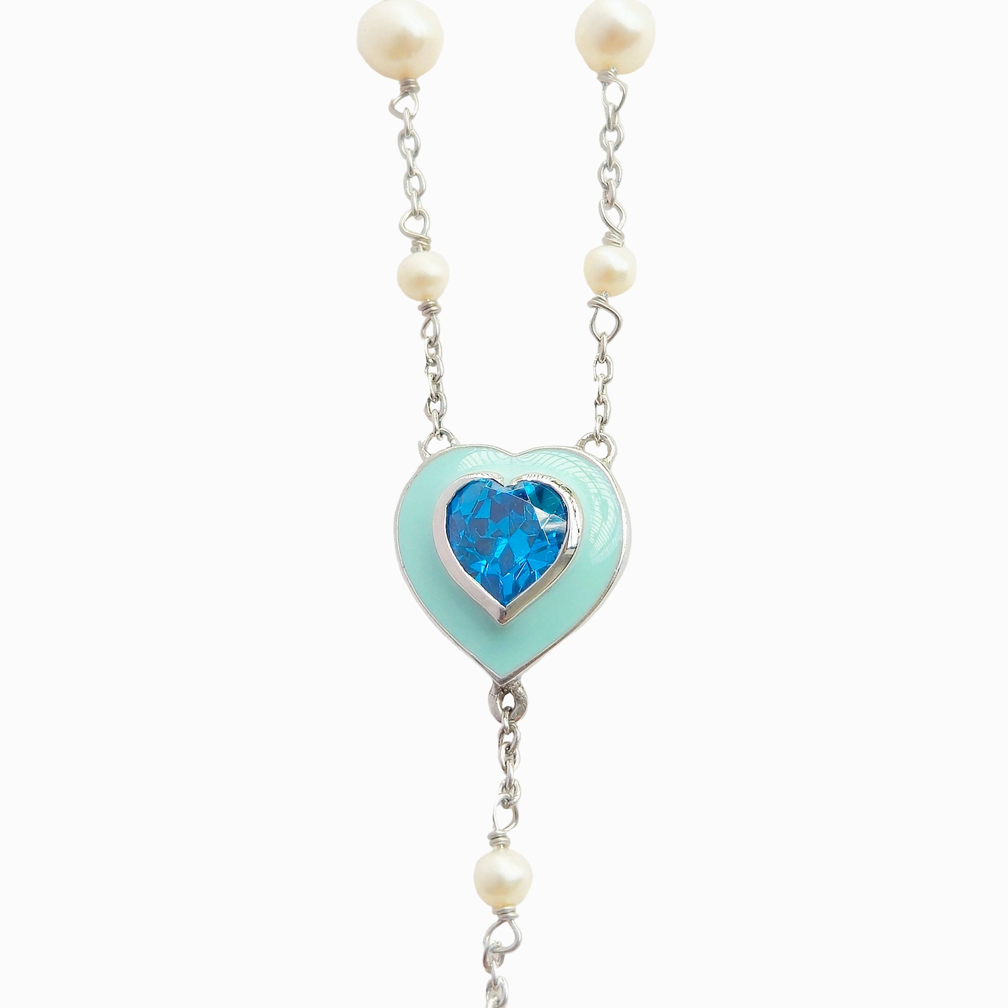 The Blue Heartline Necklace