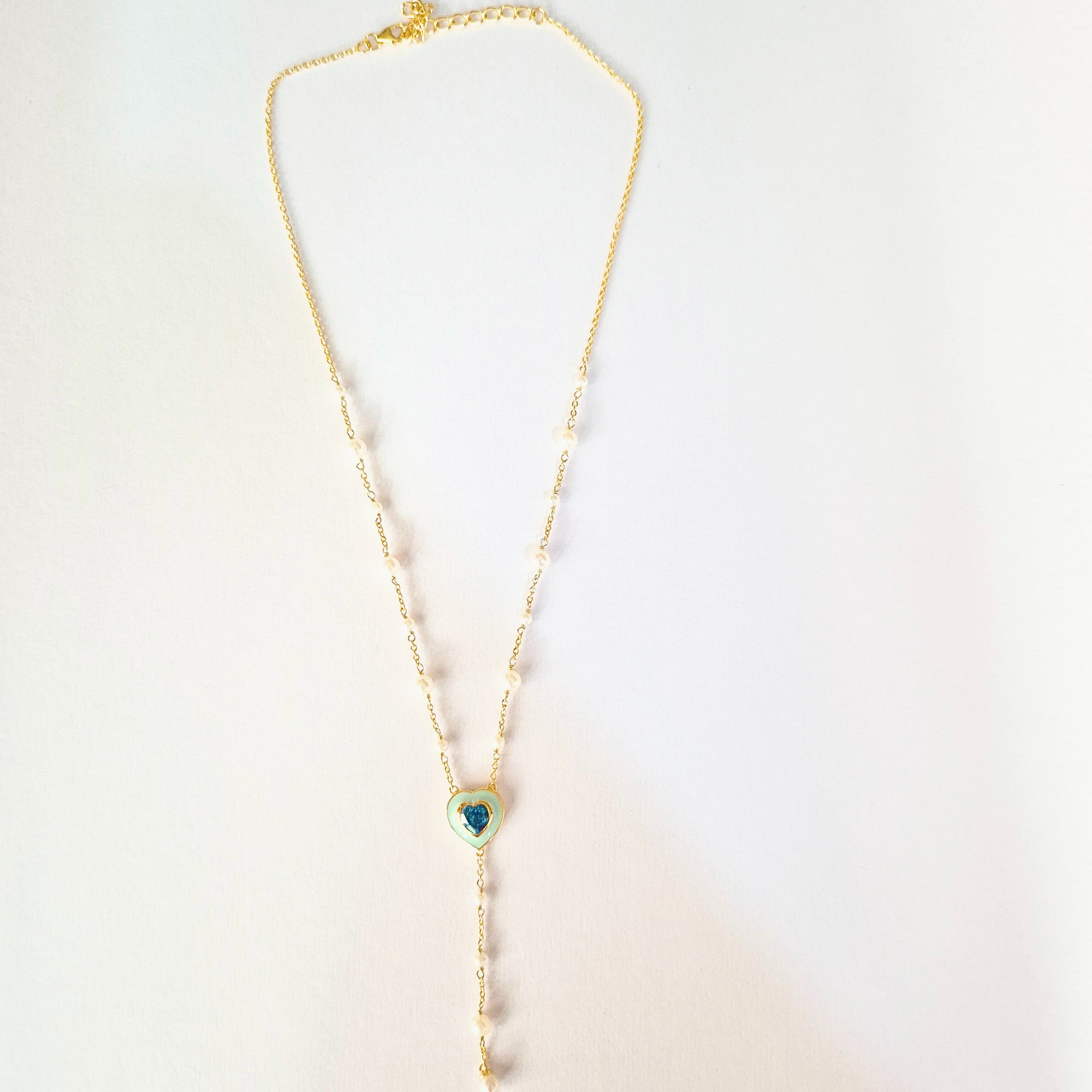 The Blue Heartline Necklace