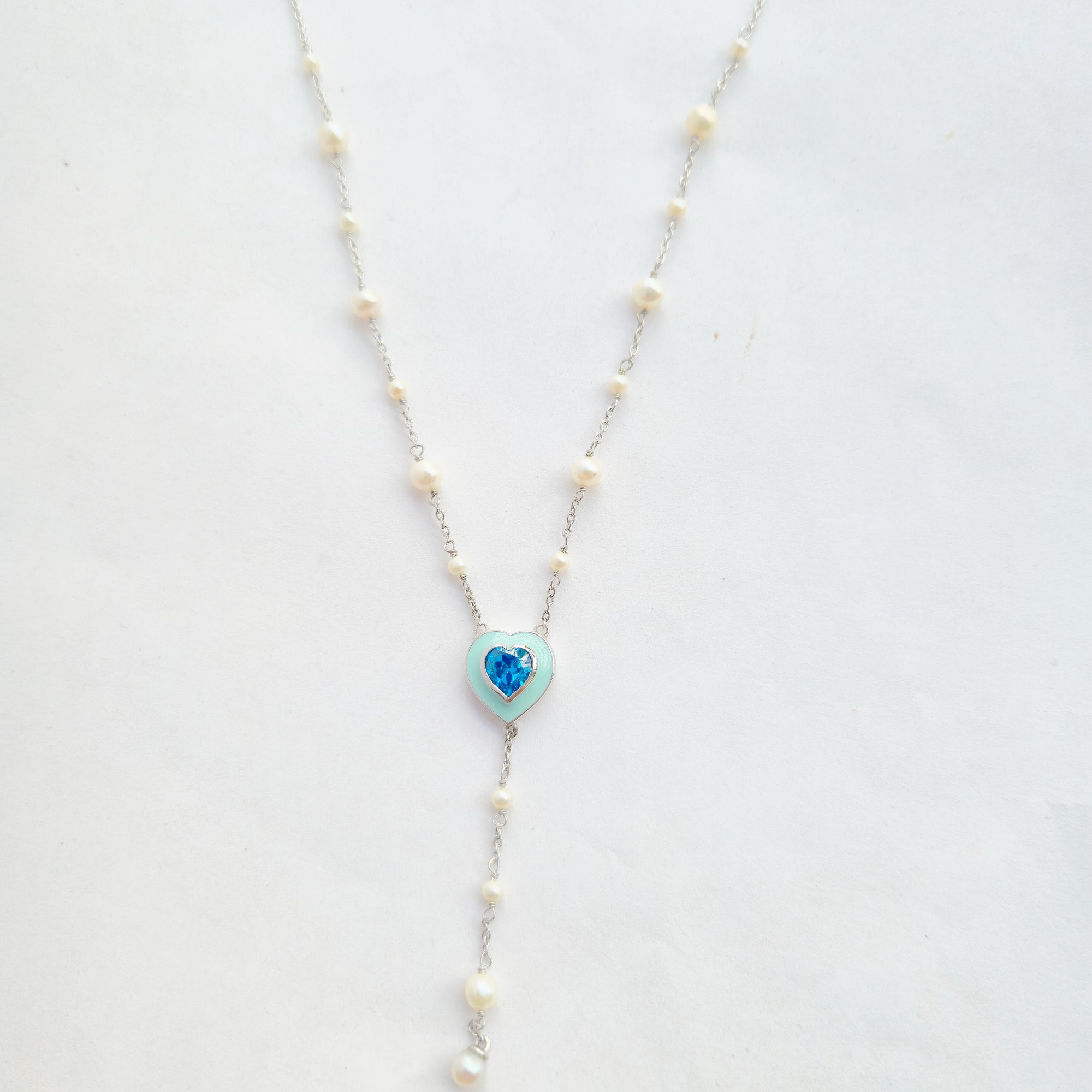 The Blue Heartline Necklace