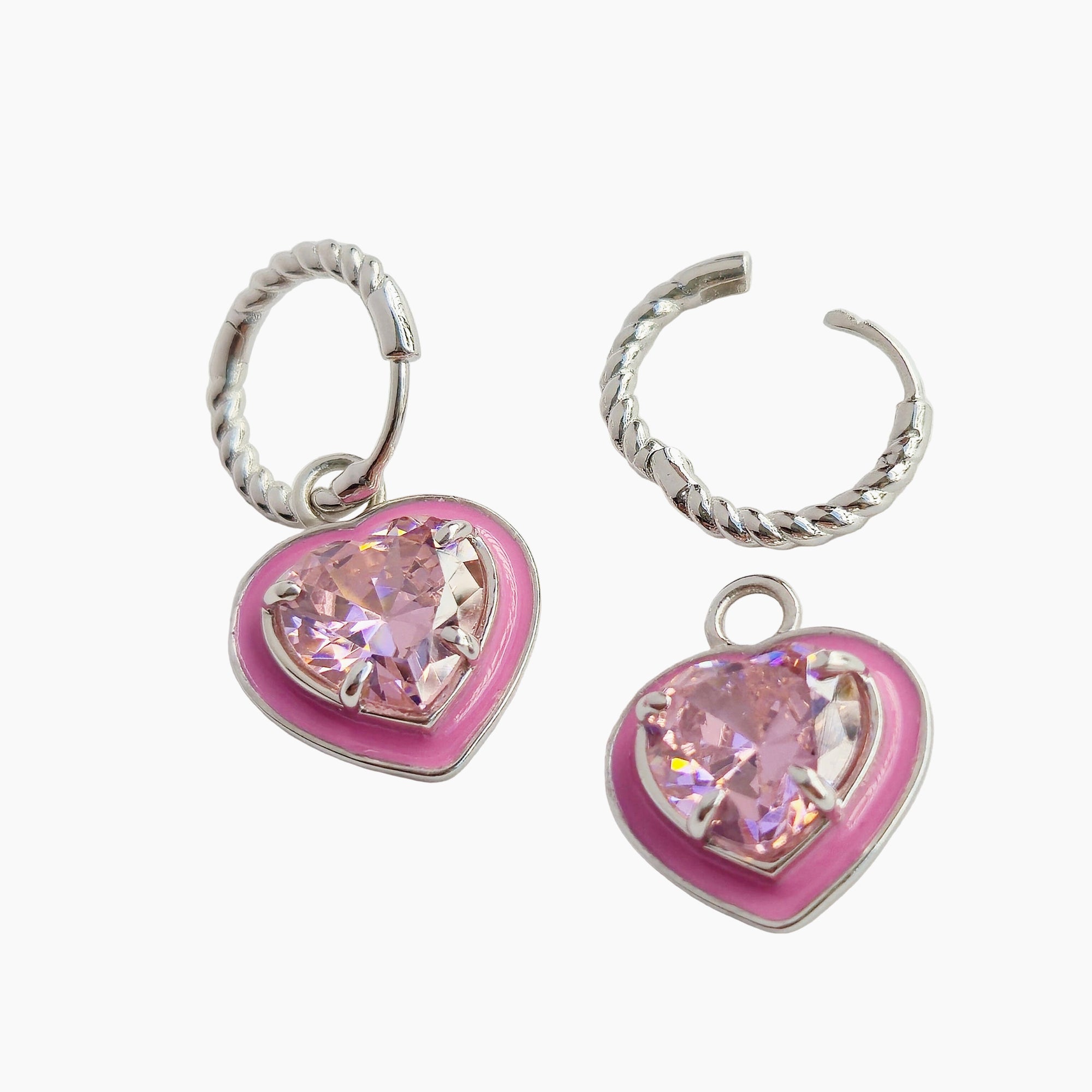 Blushé Heart Convertible Hoop Earrings