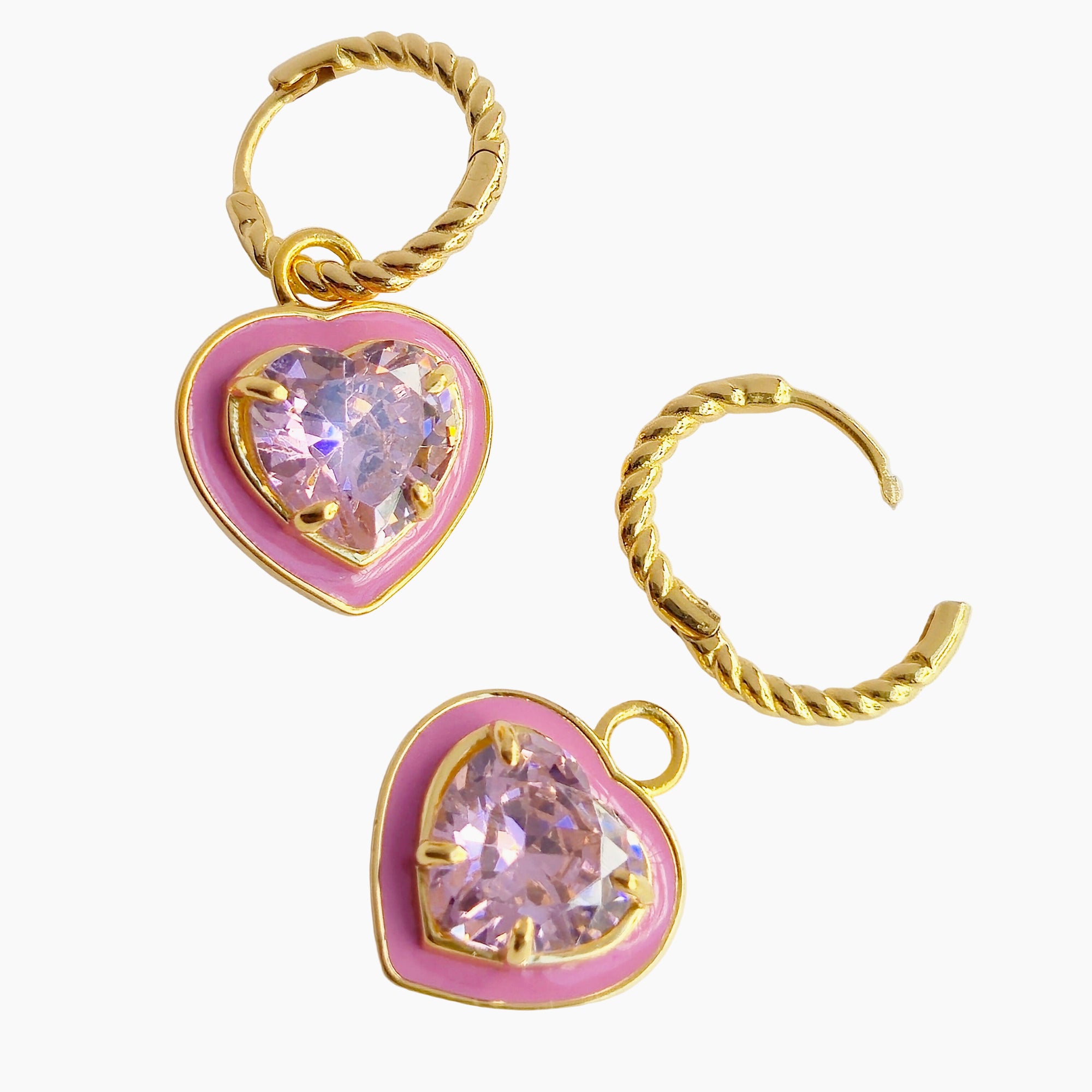 Blushé Heart Convertible Hoop Earrings
