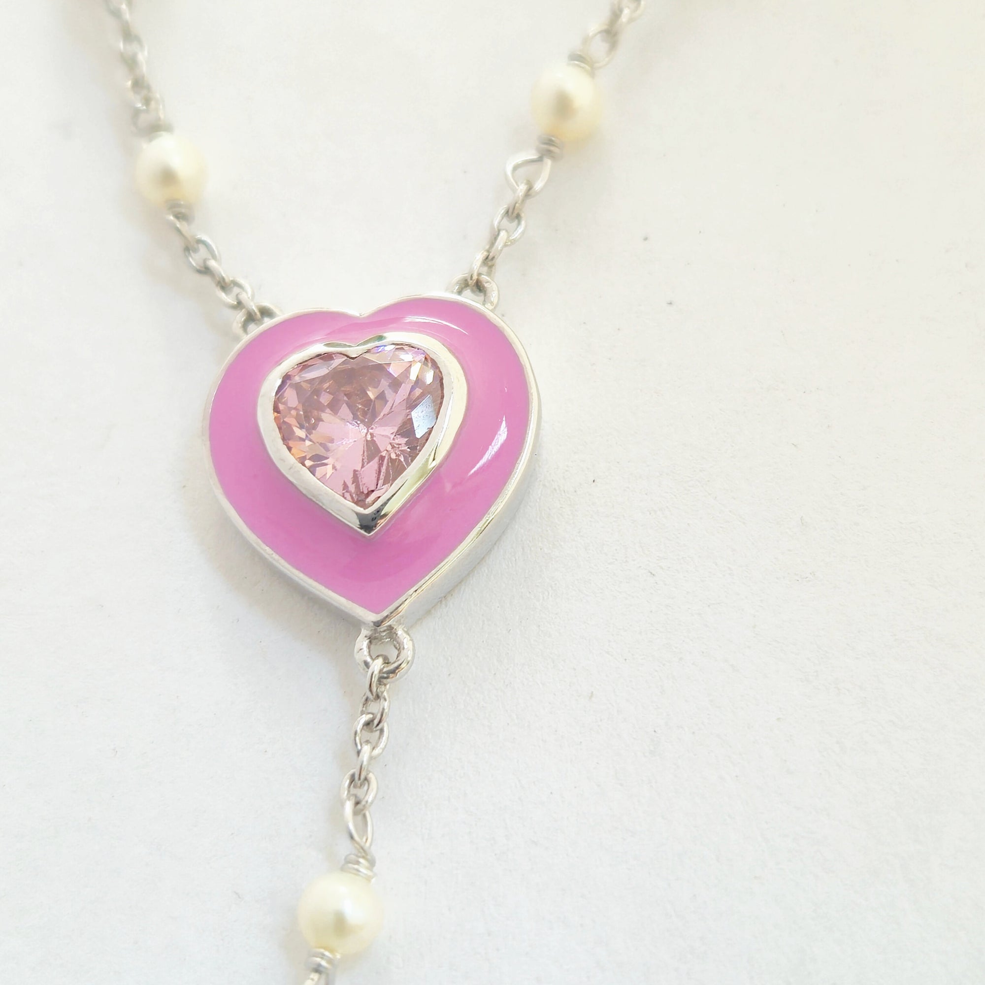 The Pink Heartline Necklace