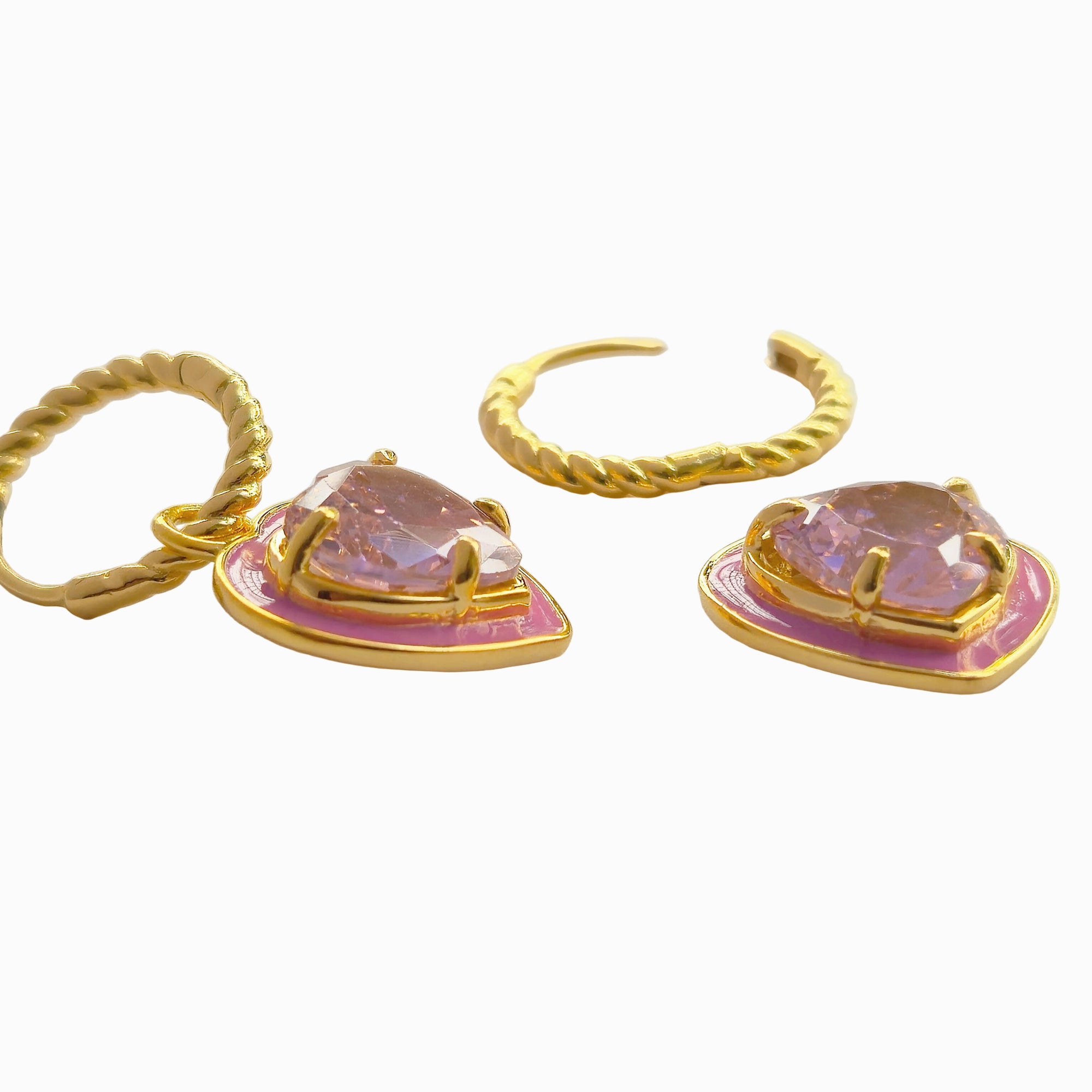 Blushé Heart Convertible Hoop Earrings