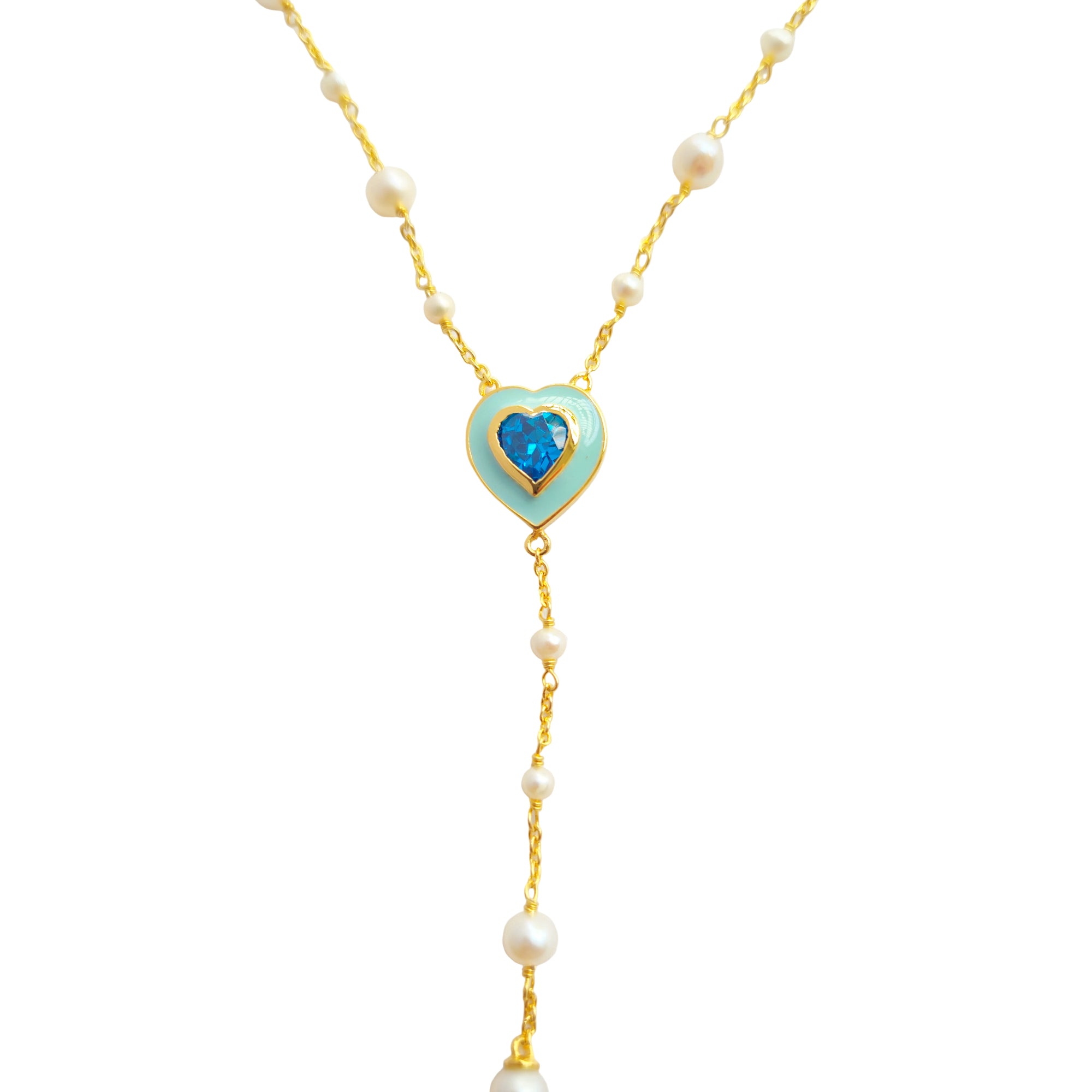 The Blue Heartline Necklace