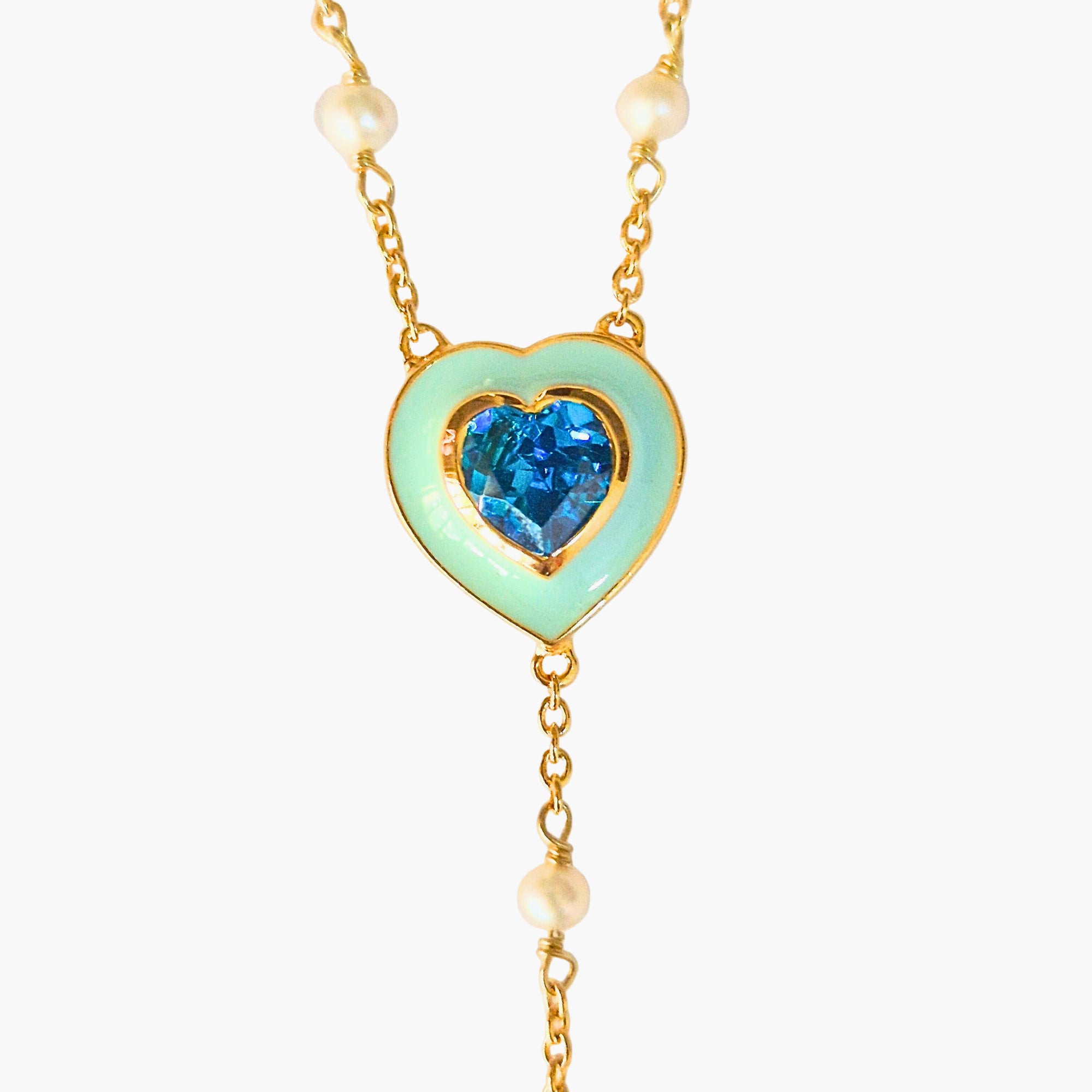 The Blue Heartline Necklace