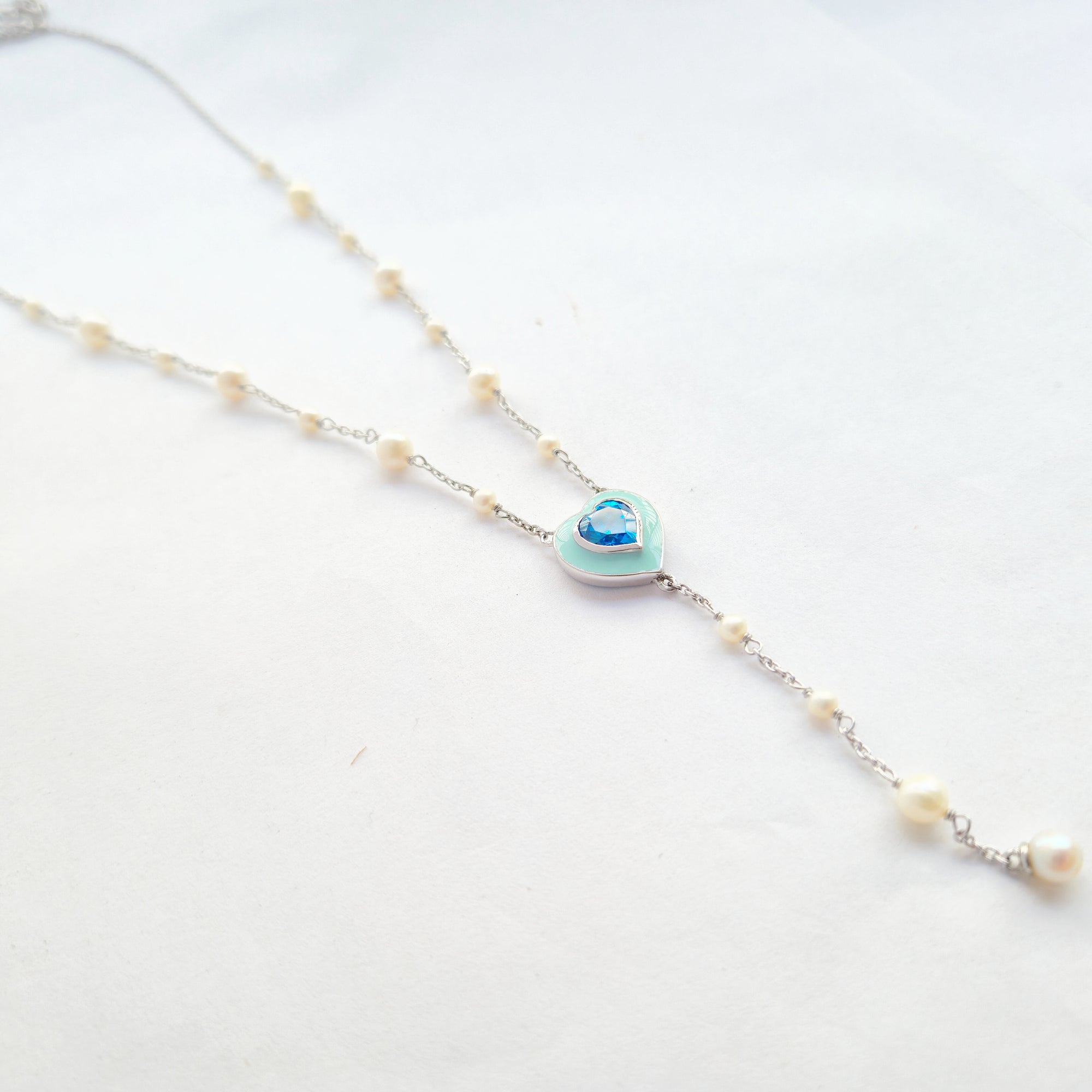 The Blue Heartline Necklace