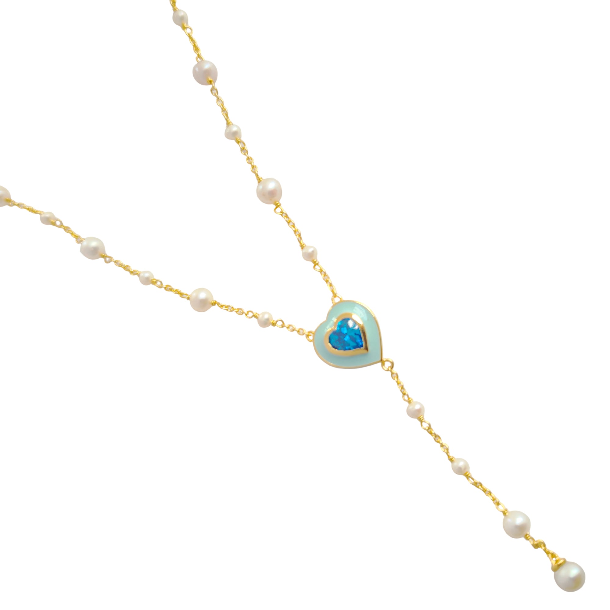 The Blue Heartline Necklace