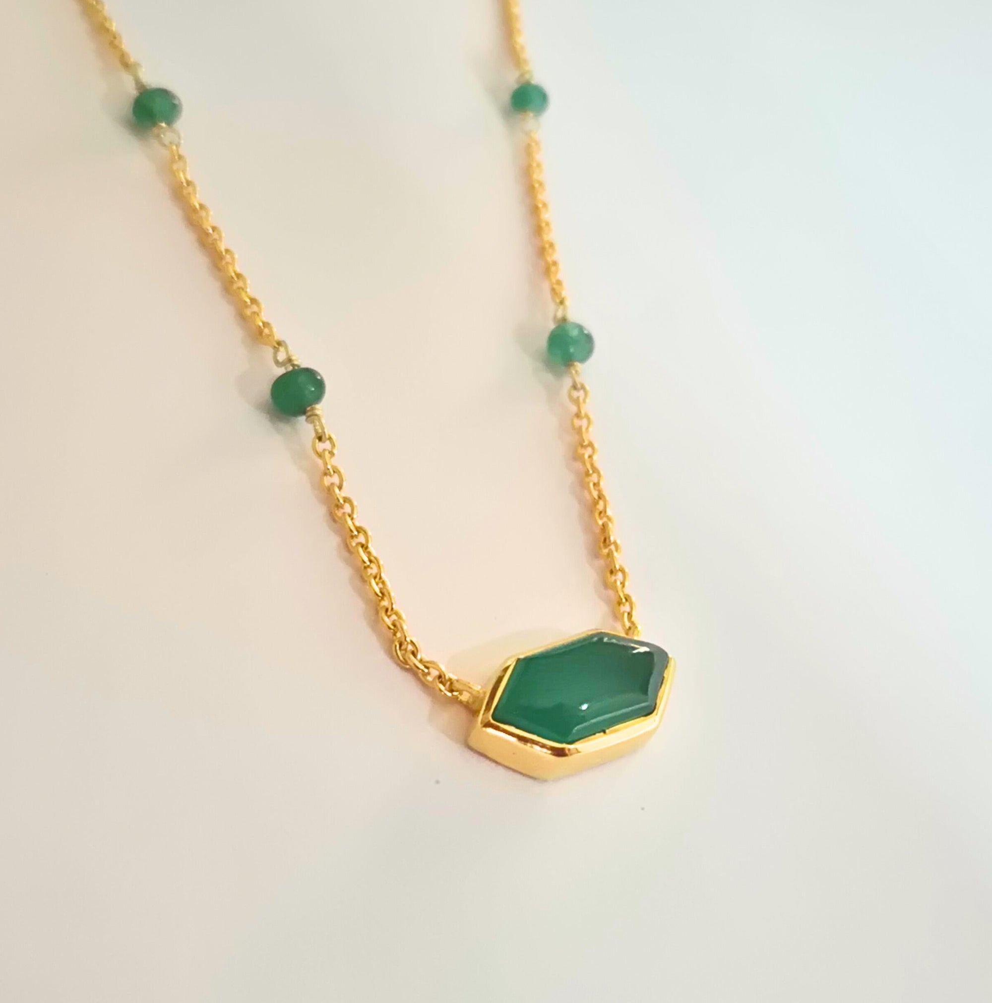 Green Mirage  Pendant Necklace