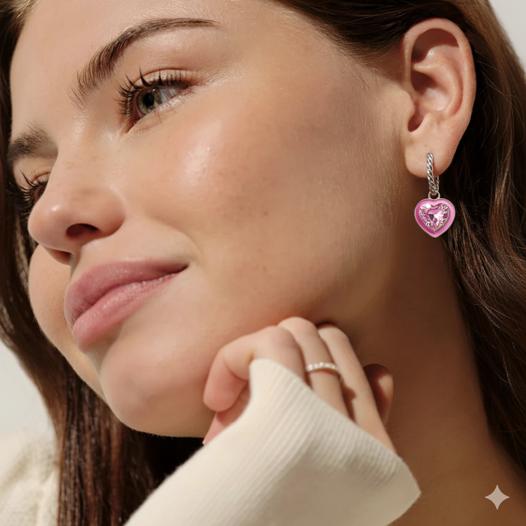 Blushé Heart Convertible Hoop Earrings