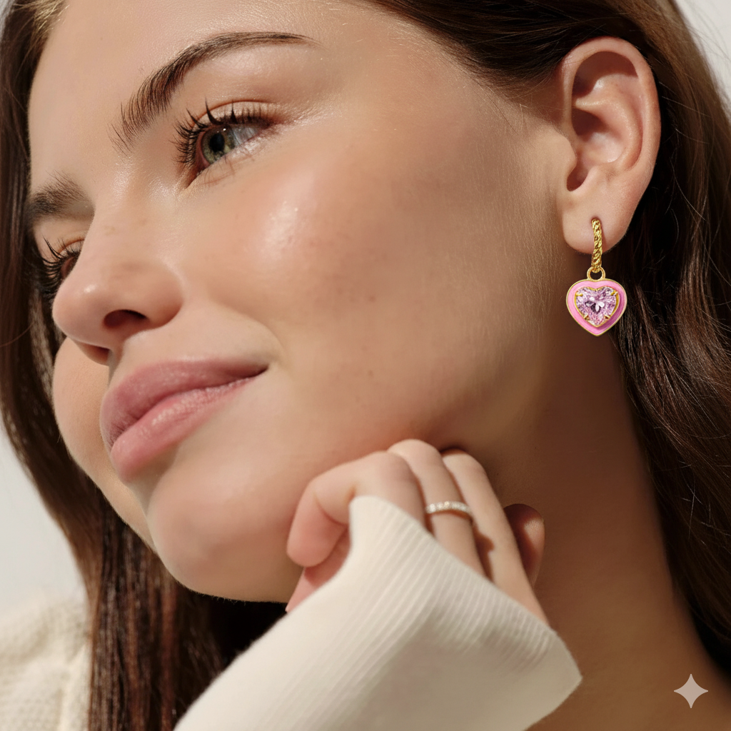 Blushé Heart Convertible Hoop Earrings