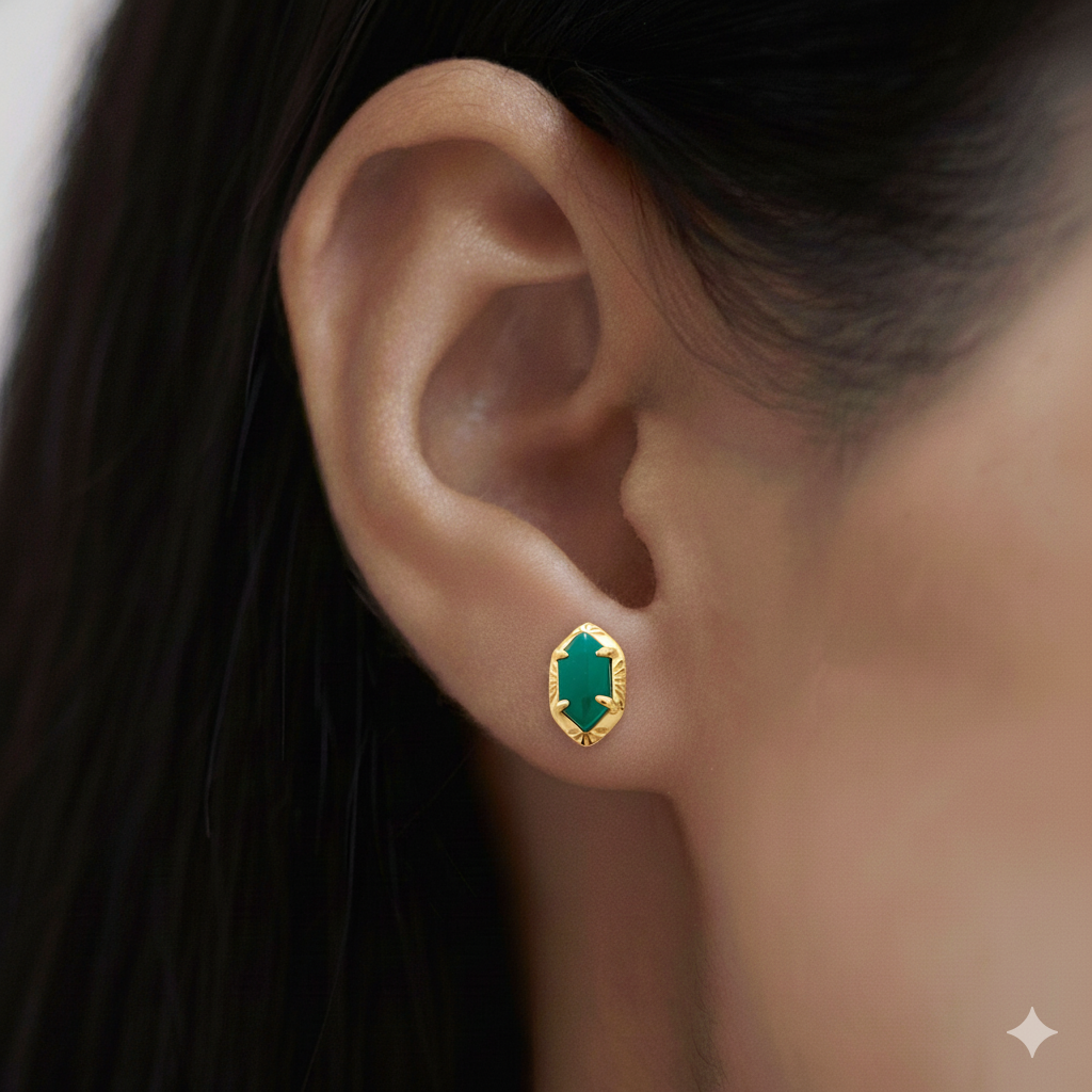 Whispers Of Ancient Forests Stud Earrings