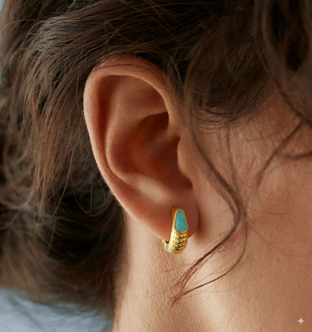 Ripples of Calm Medium Hoop Earrings