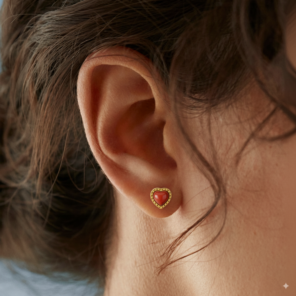 Mini Heart Stud Earrings