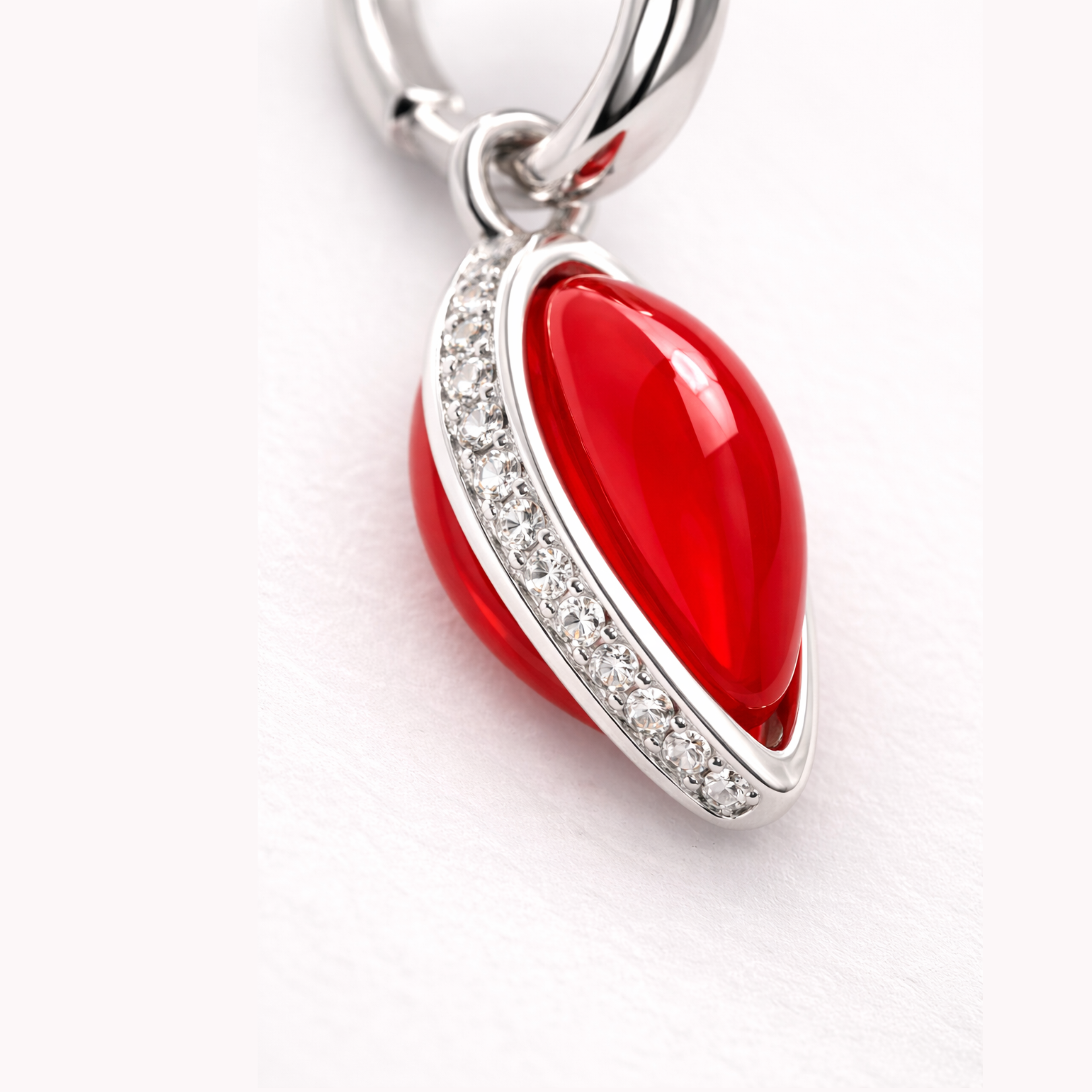 Carved In Flame Drops To Hoops Earrings