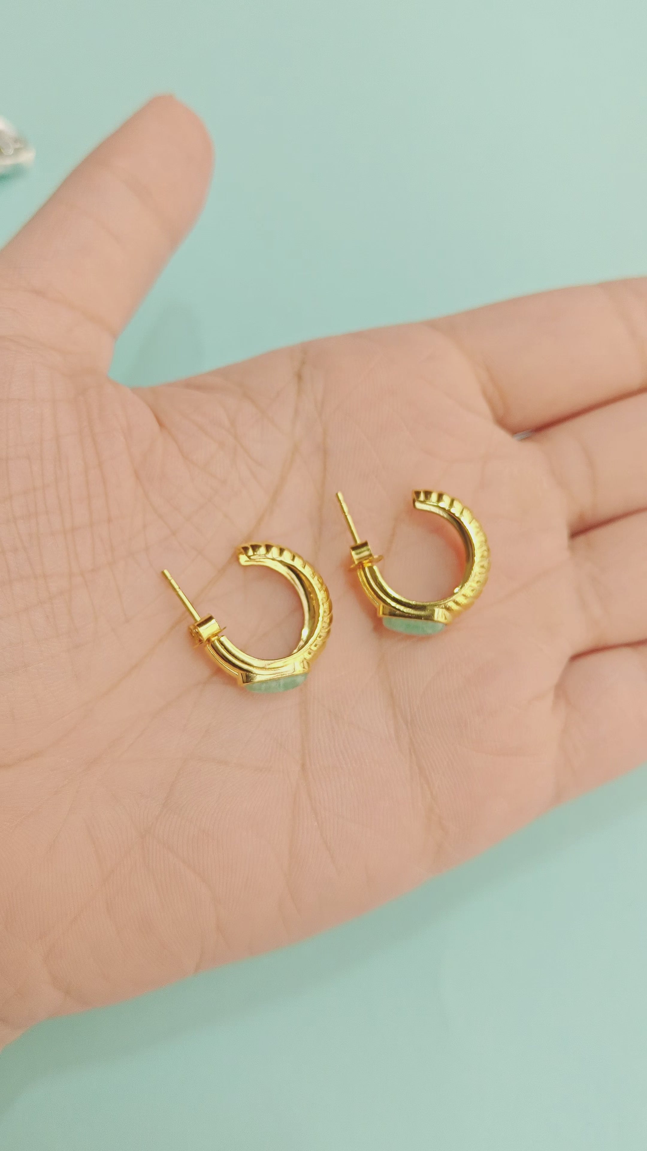 Ripples of Calm Medium Hoop Earrings