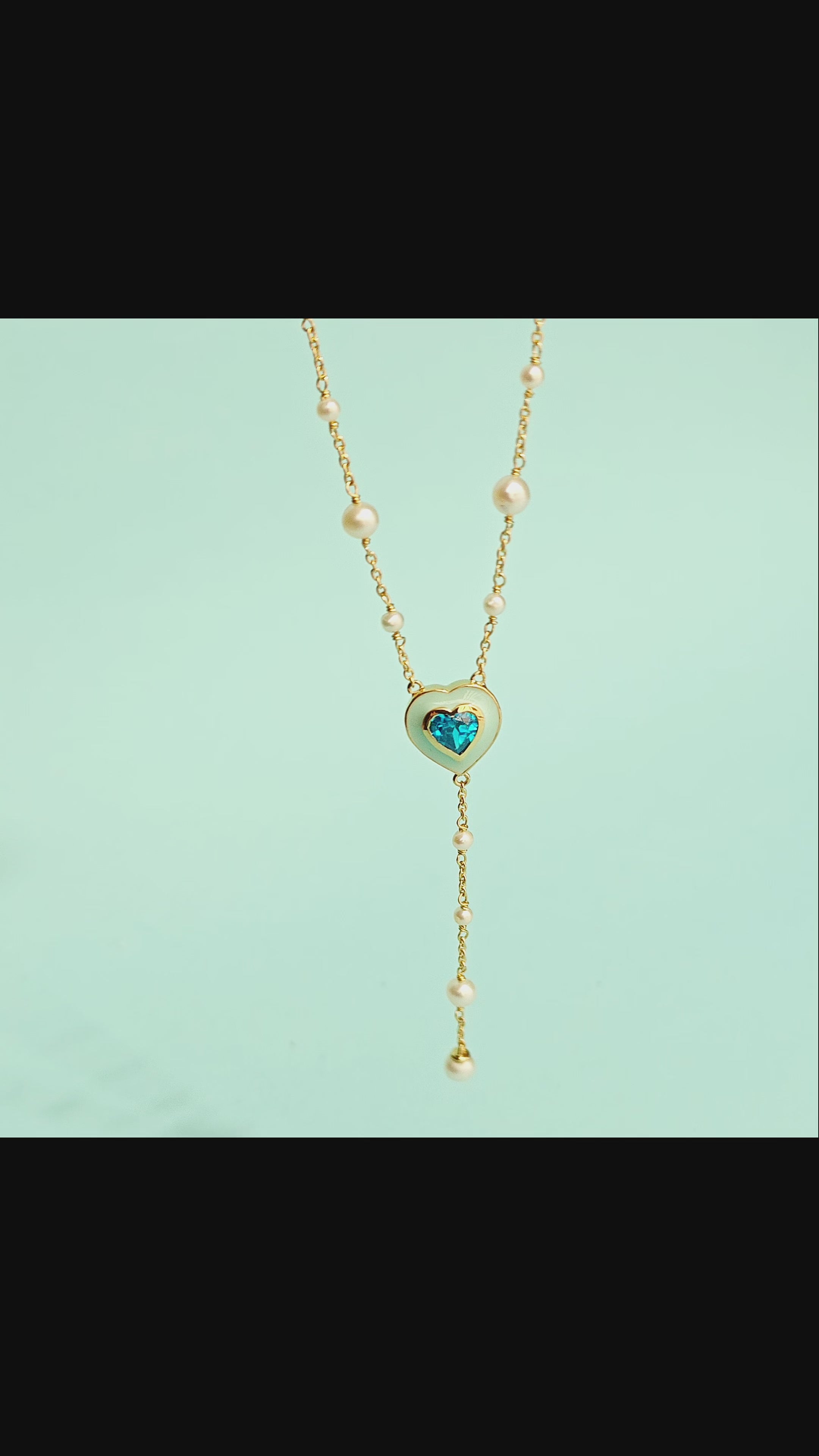 The Blue Heartline Necklace