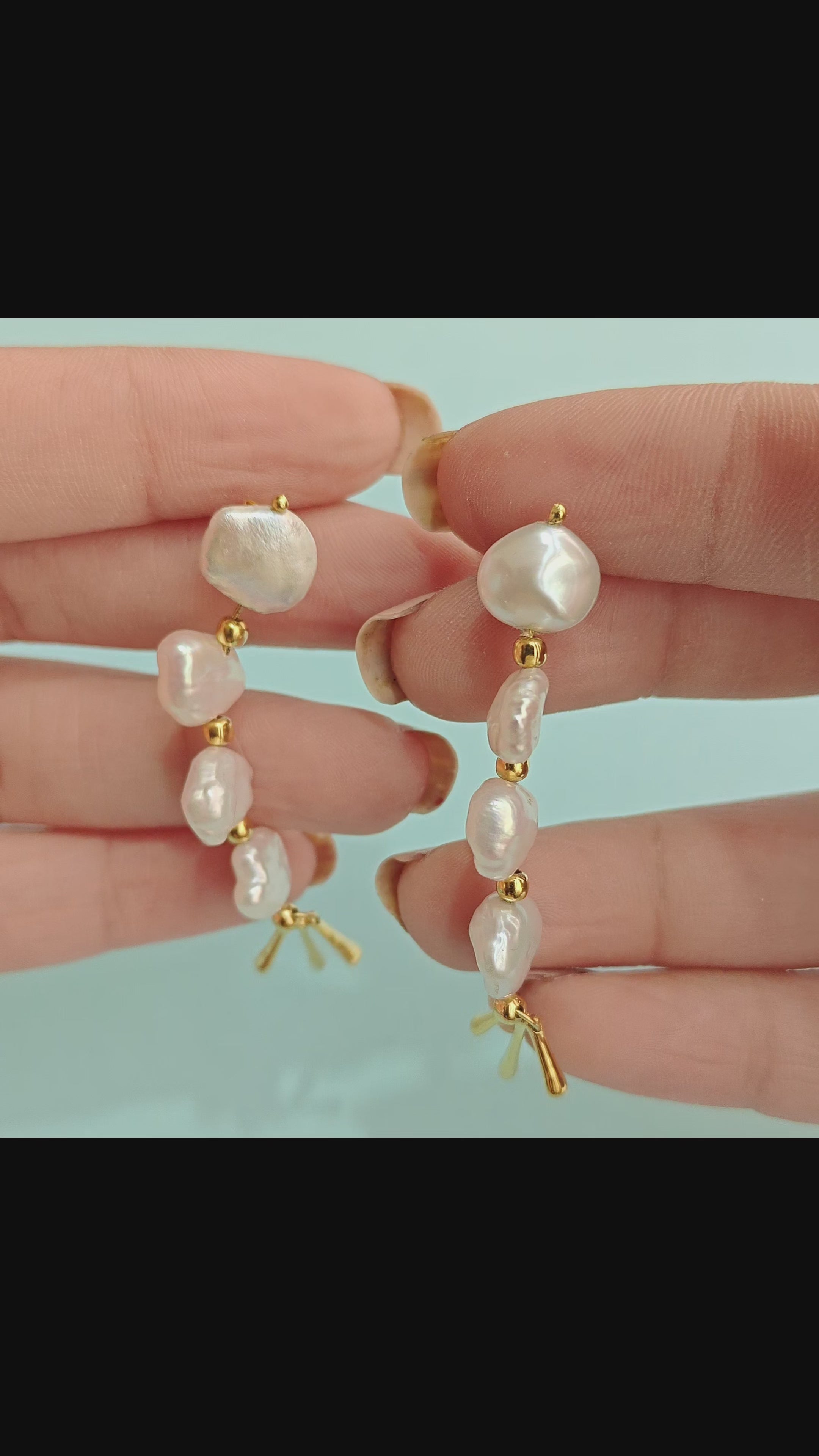Baroque Pearl Sculptural Drop Earrings