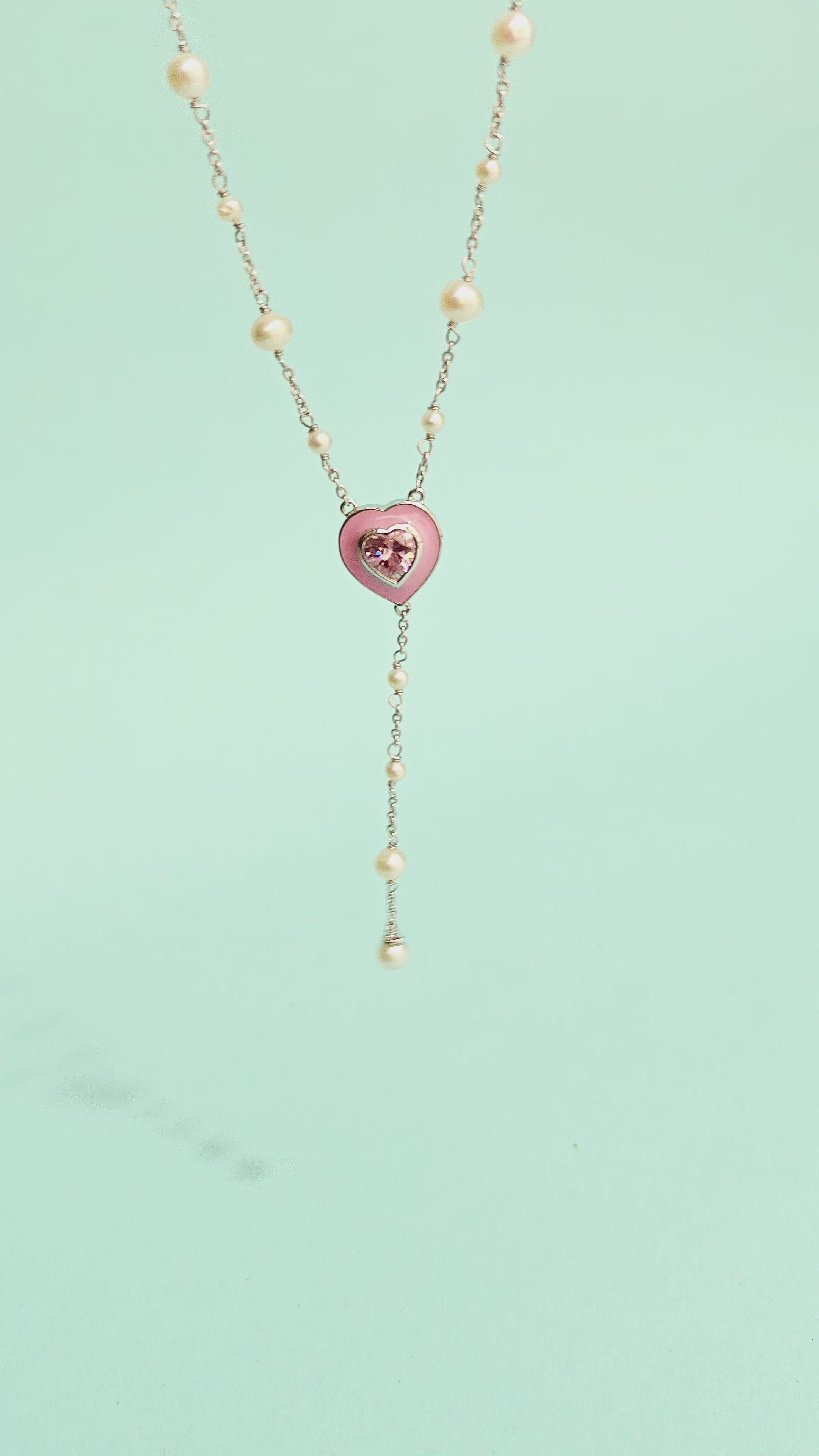 The Pink Heartline Necklace