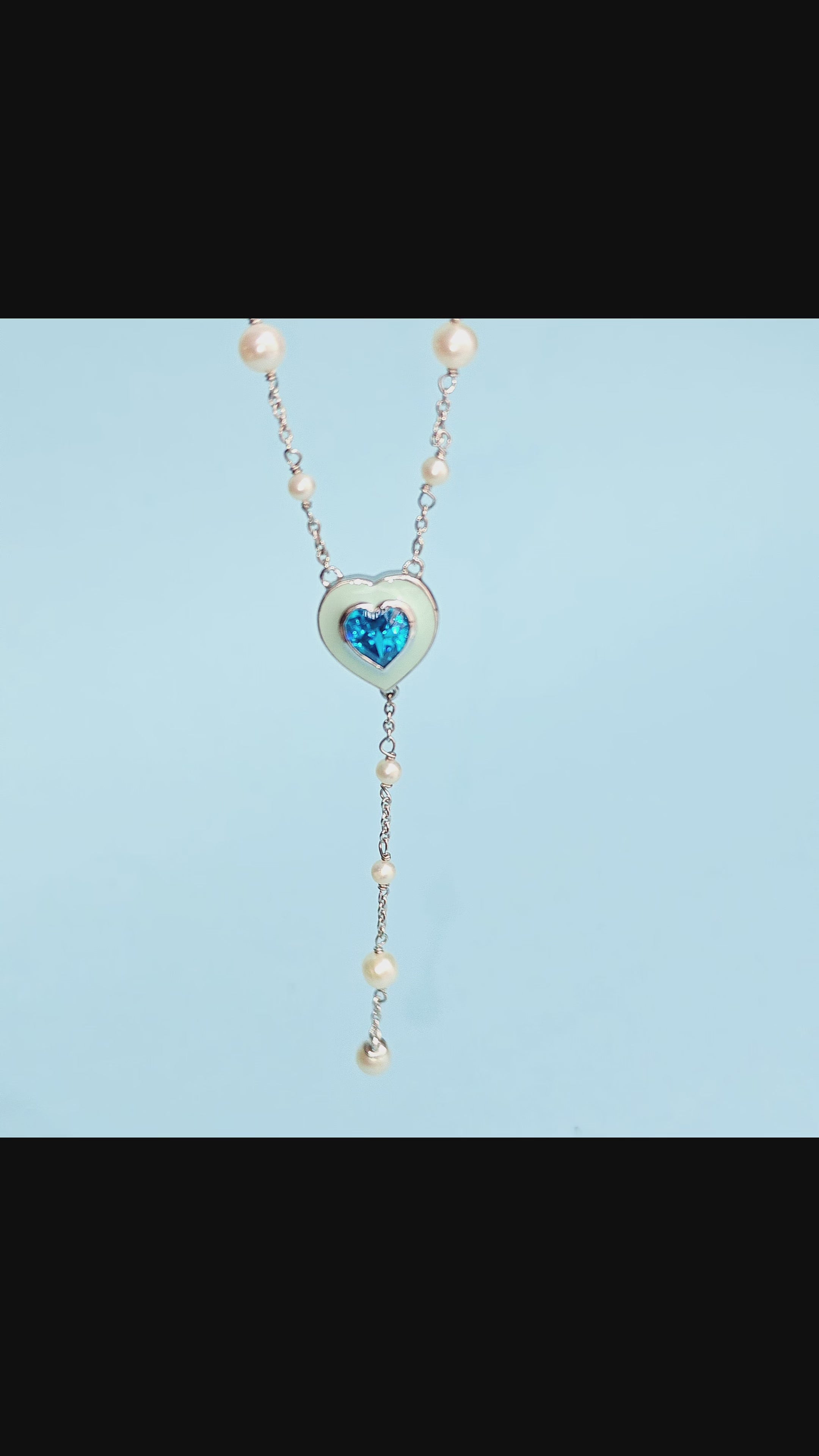 The Blue Heartline Necklace