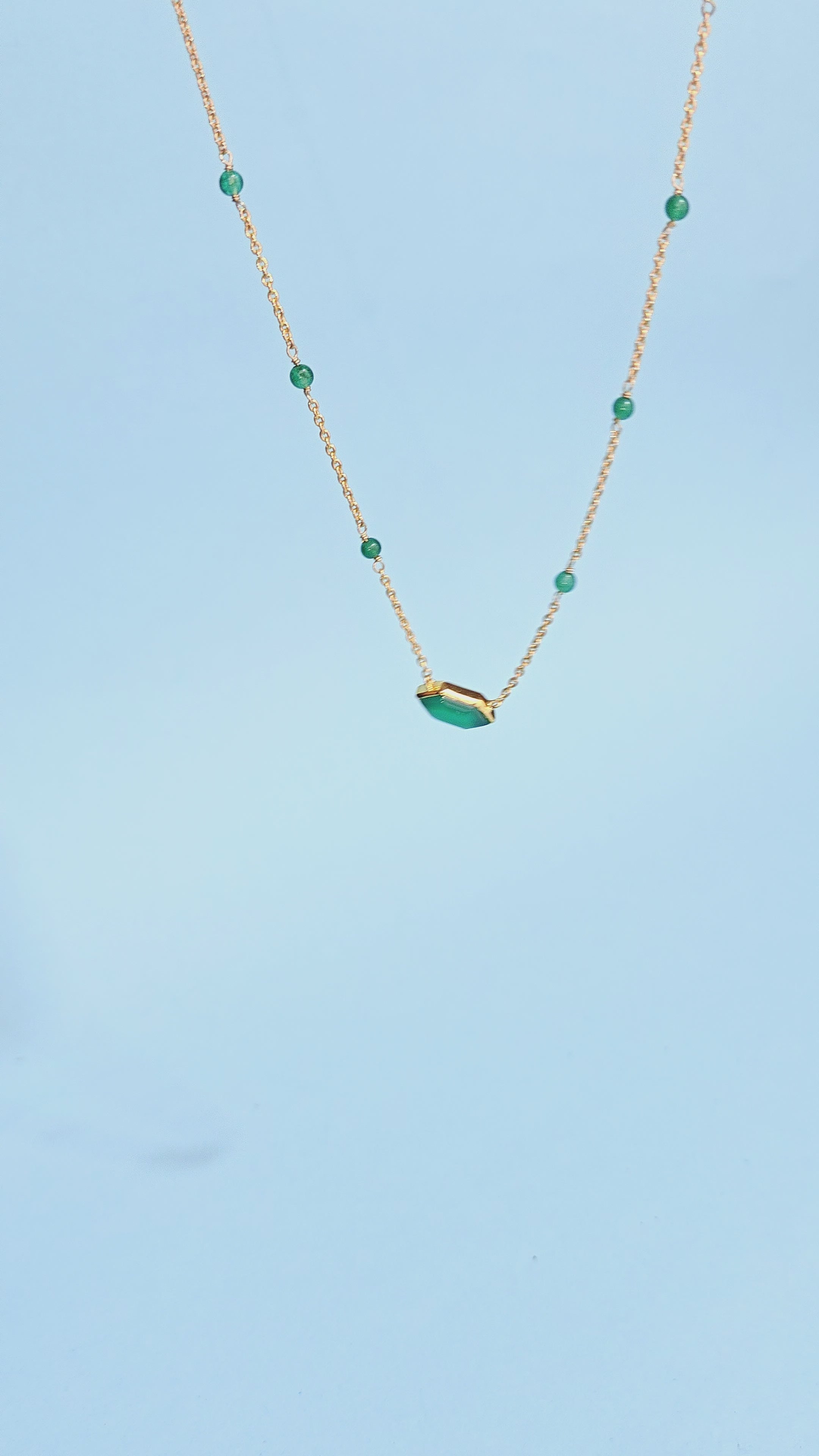 Green Mirage  Pendant Necklace