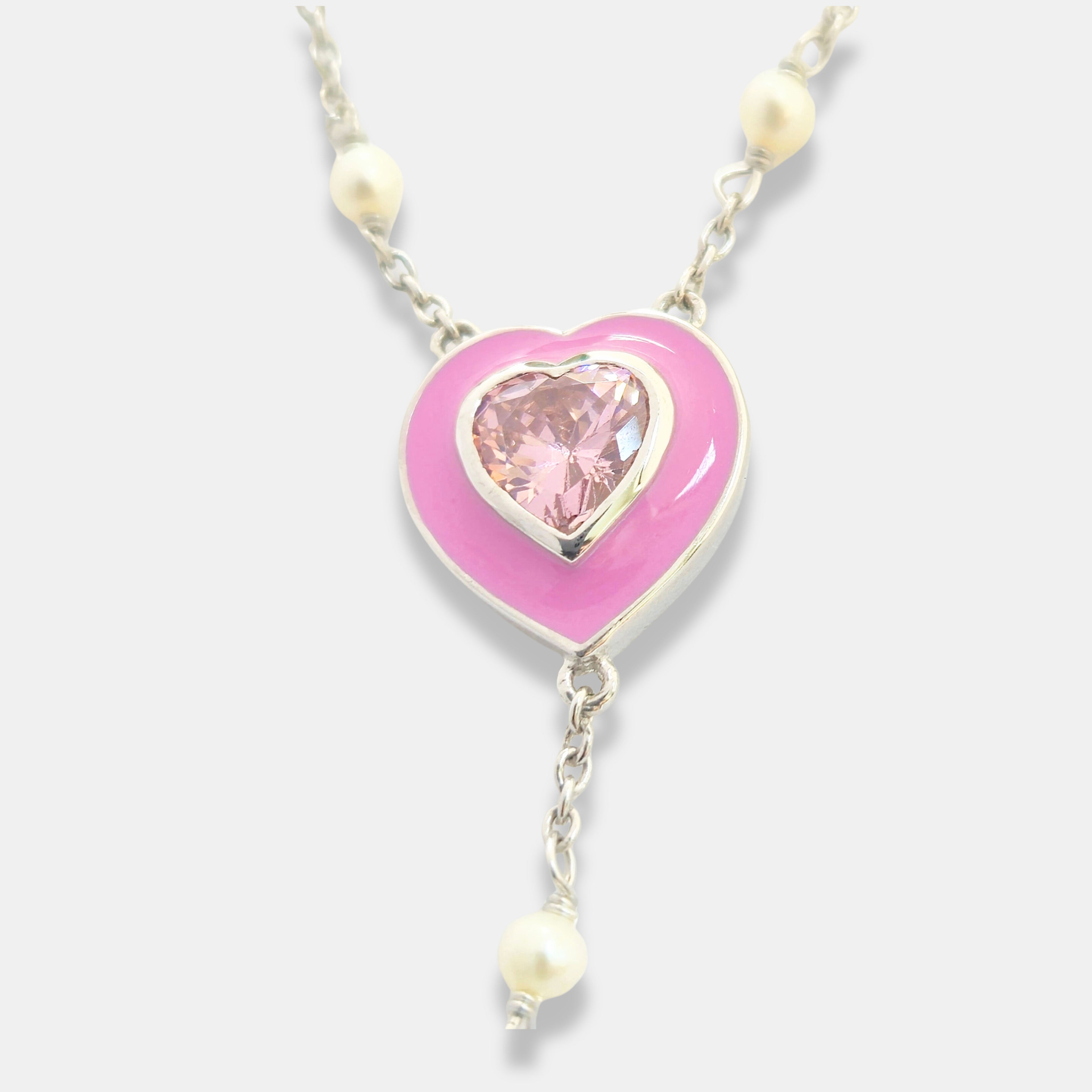The Pink Heartline Necklace