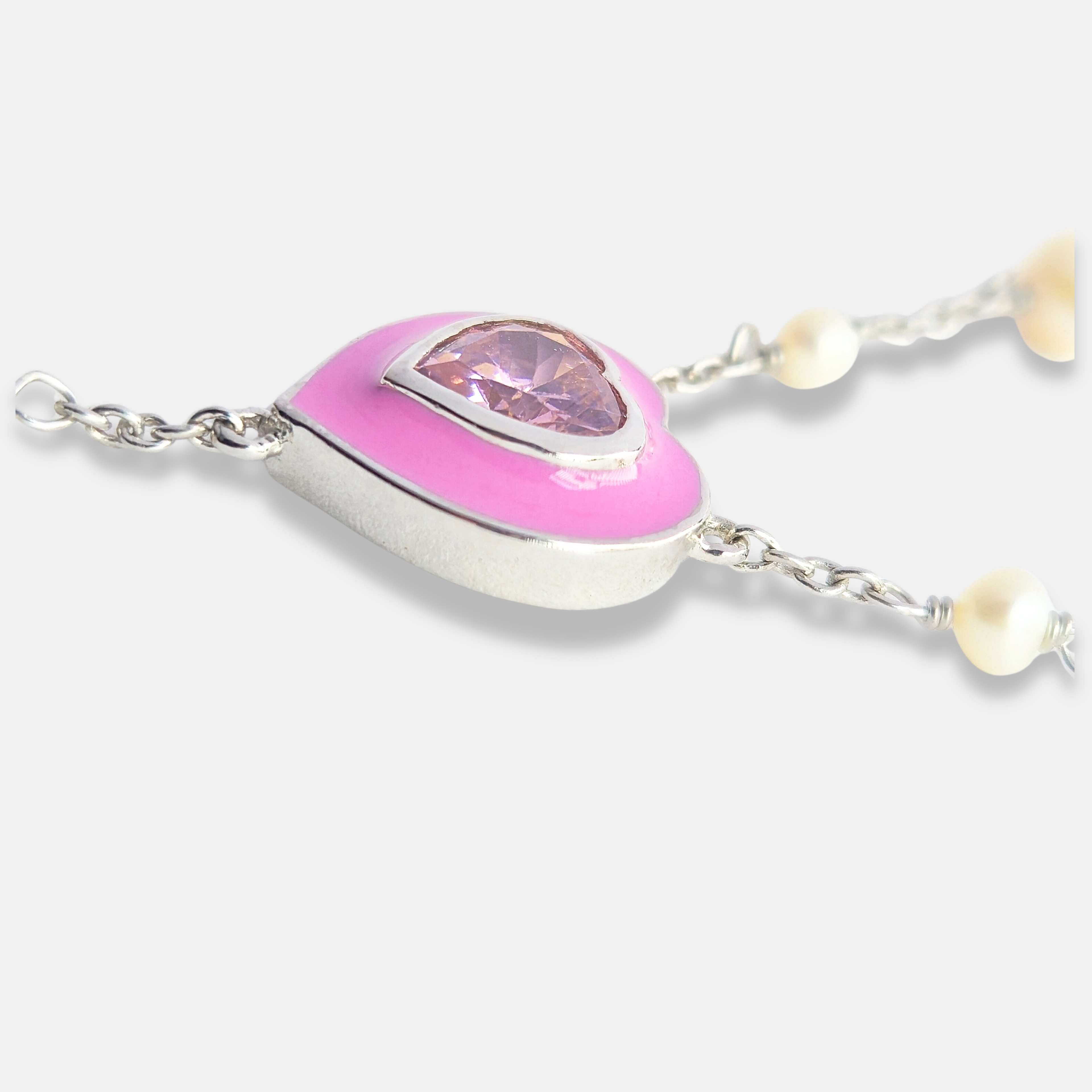 The Pink Heartline Necklace