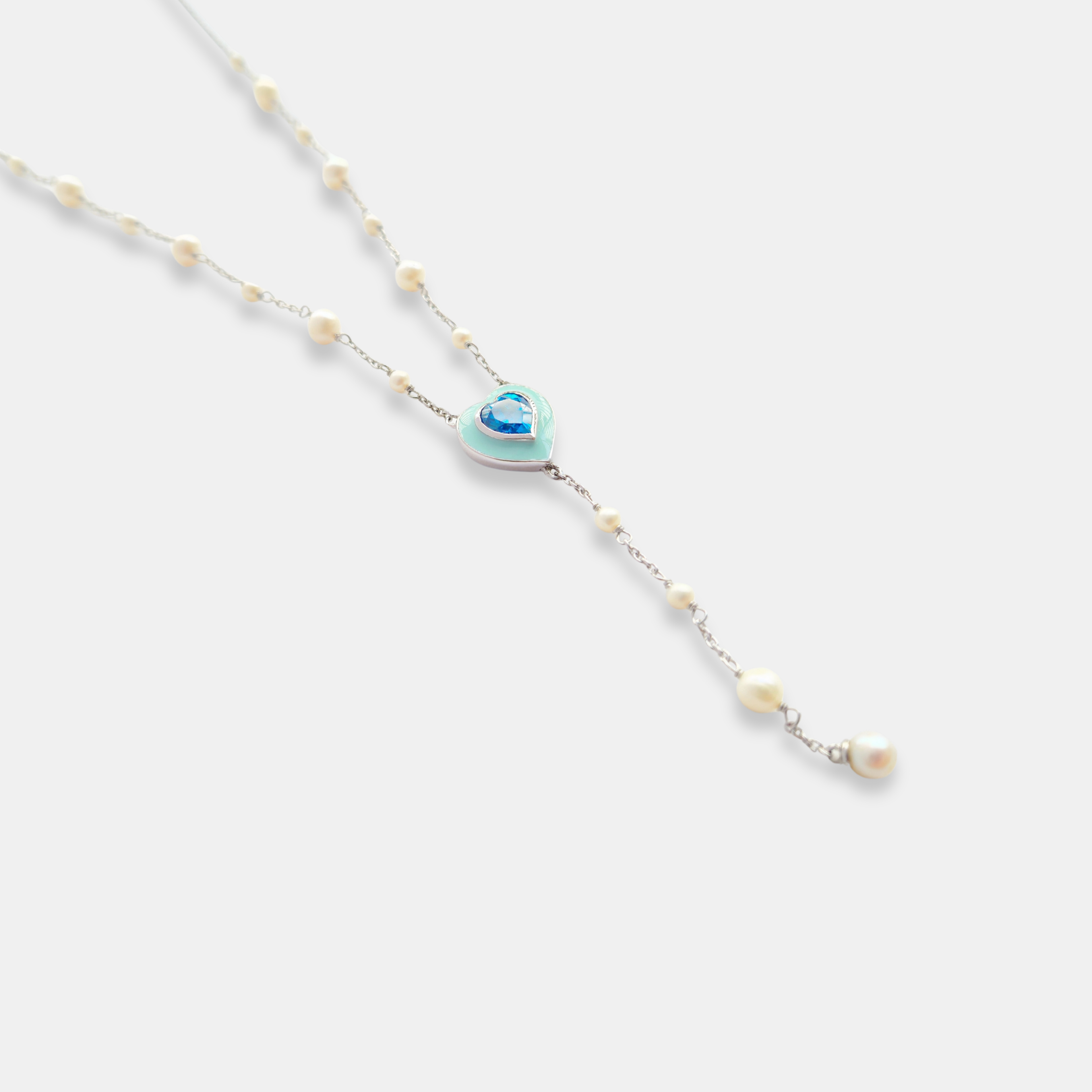The Blue Heartline Necklace