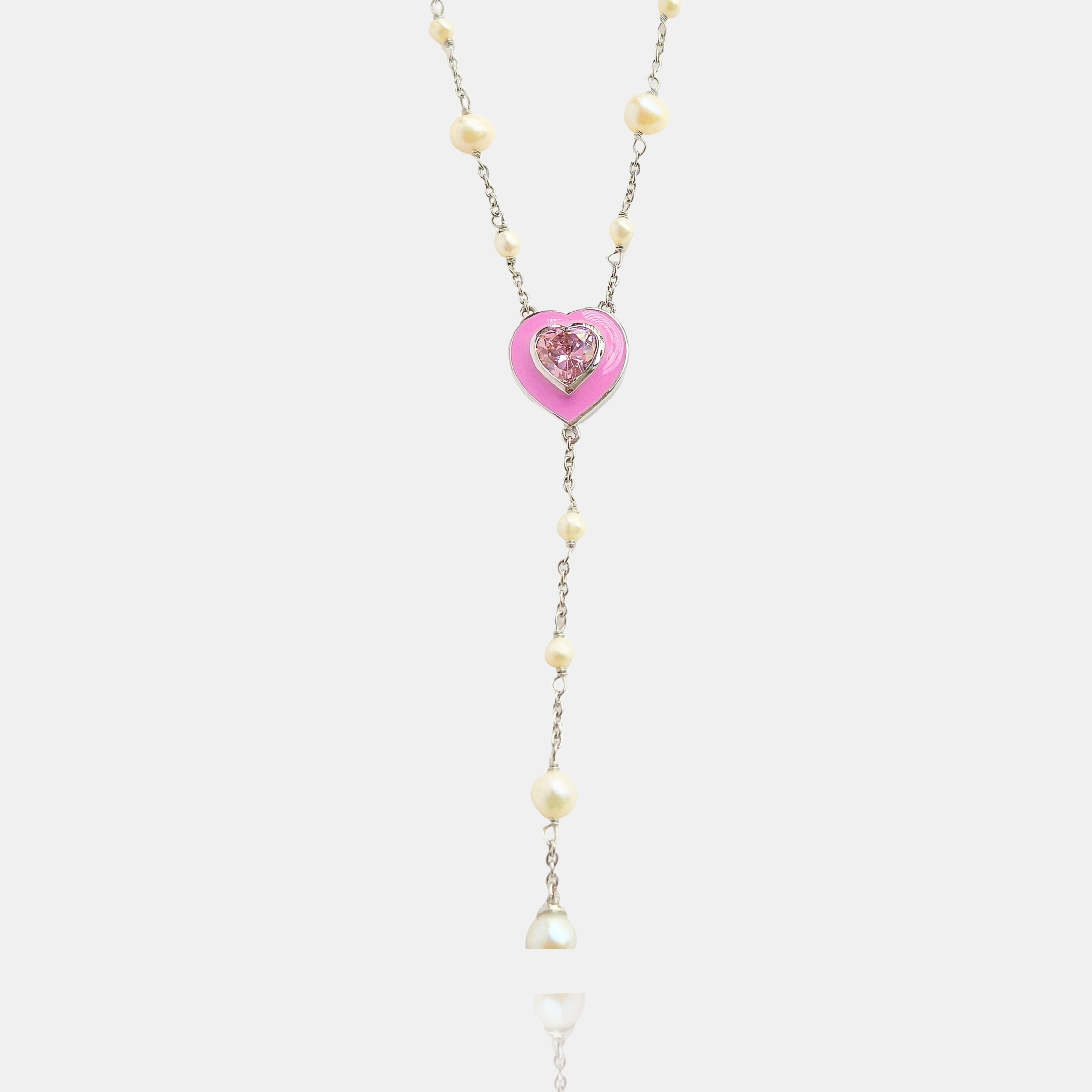 The Pink Heartline Necklace