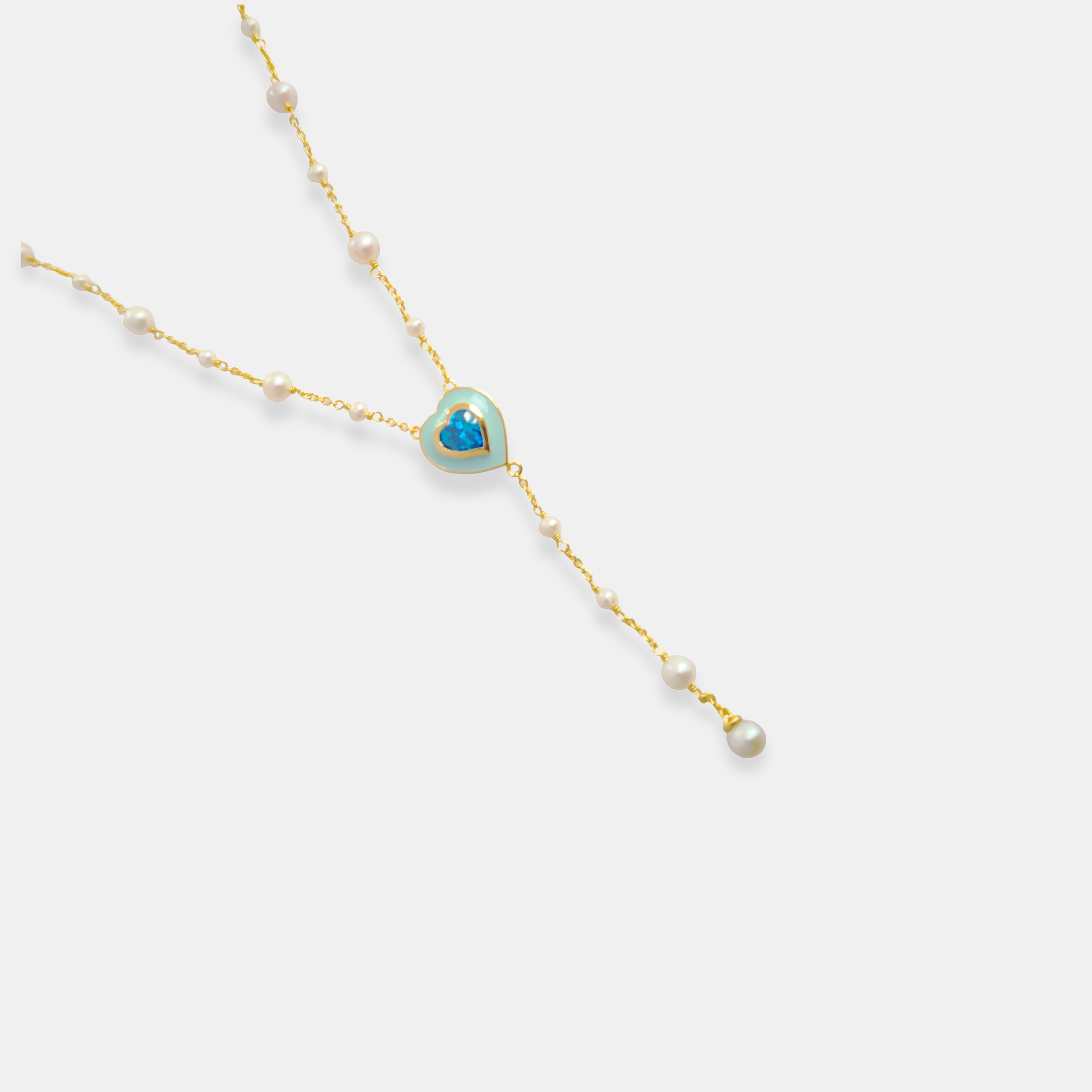 The Blue Heartline Necklace