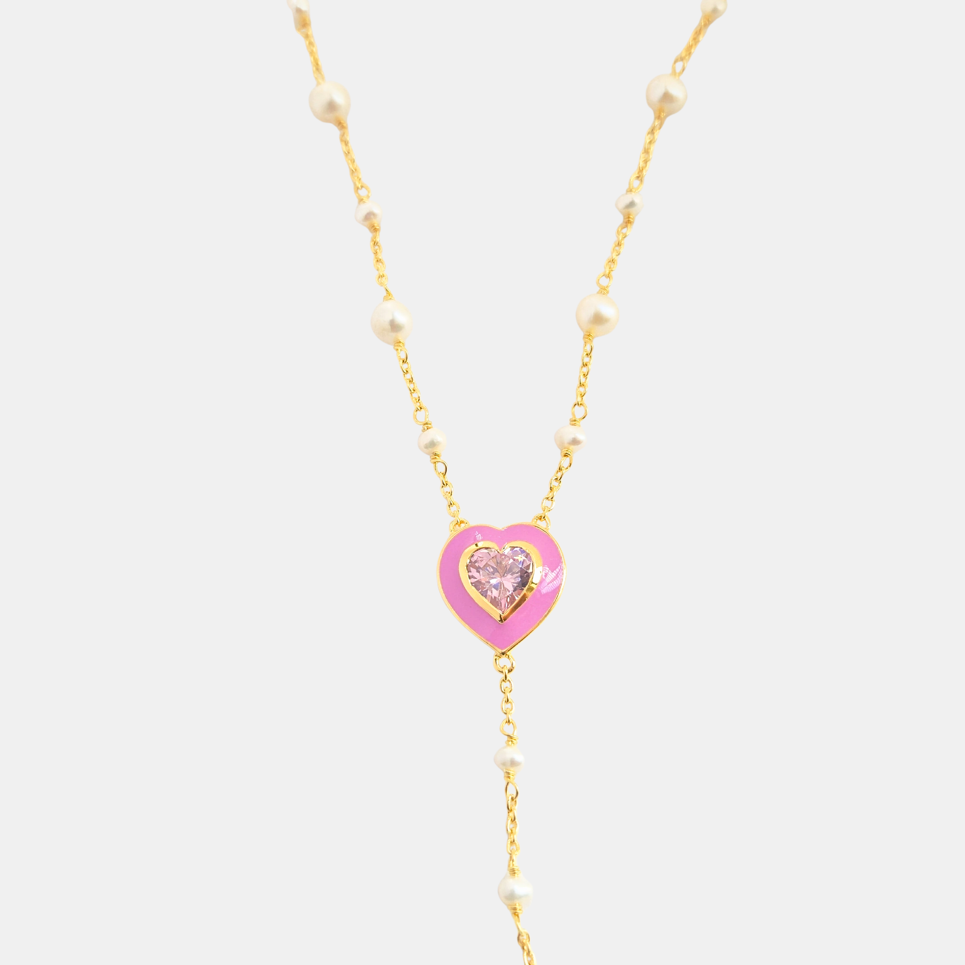 The Pink Heartline Necklace