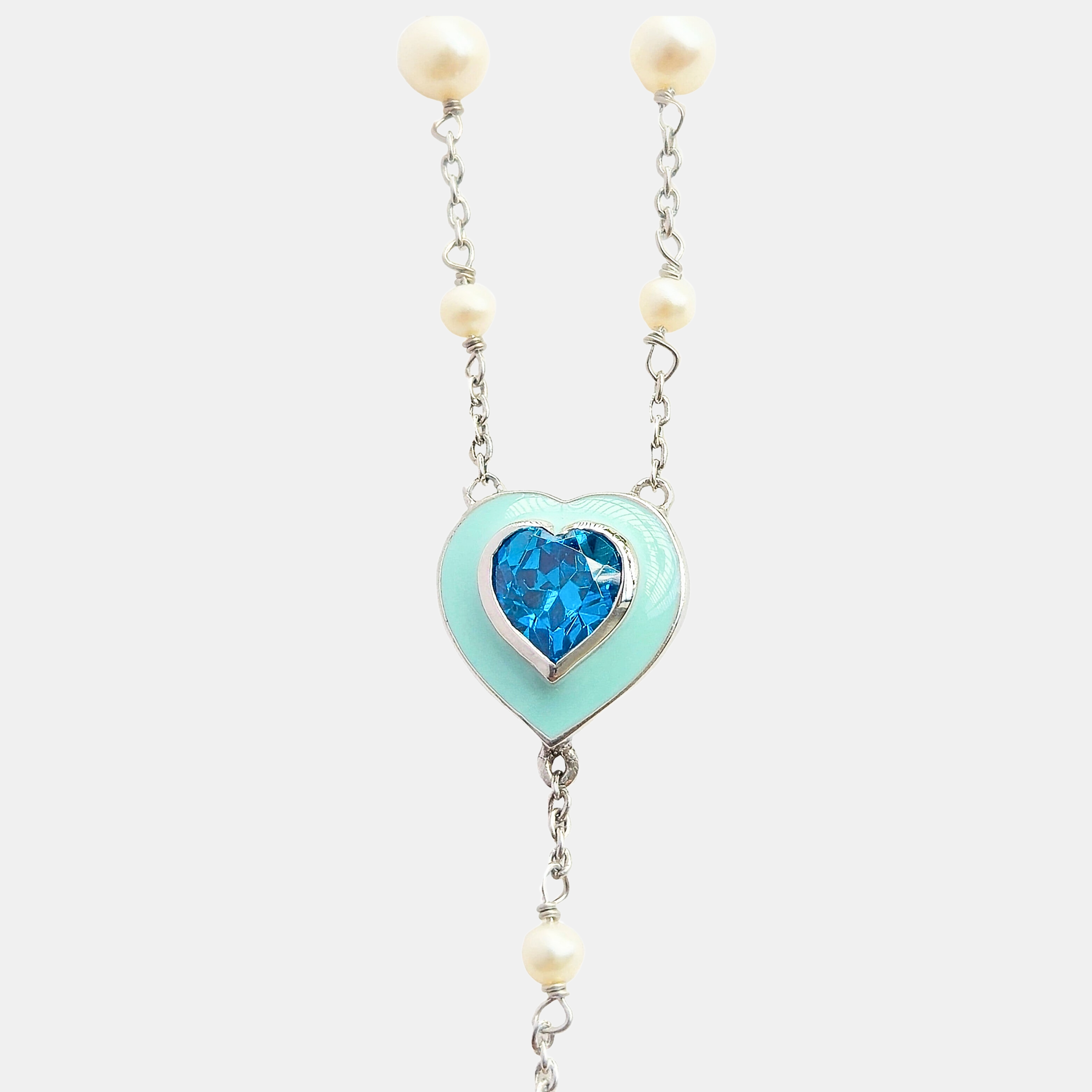 The Blue Heartline Necklace