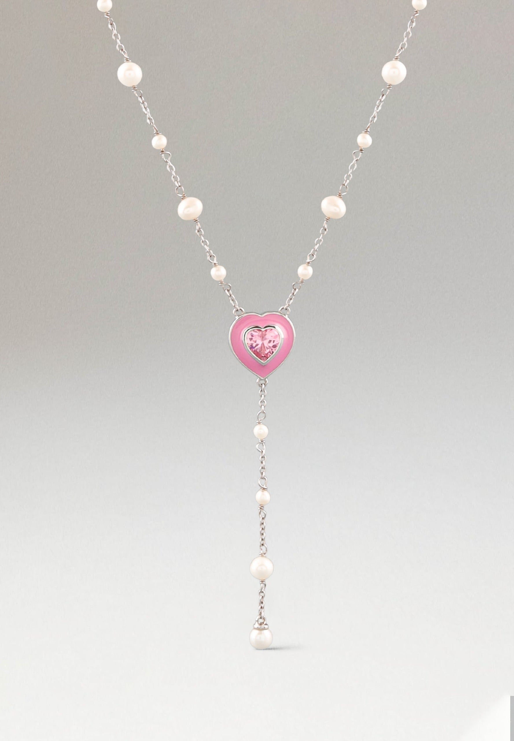 The Pink Heartline Necklace