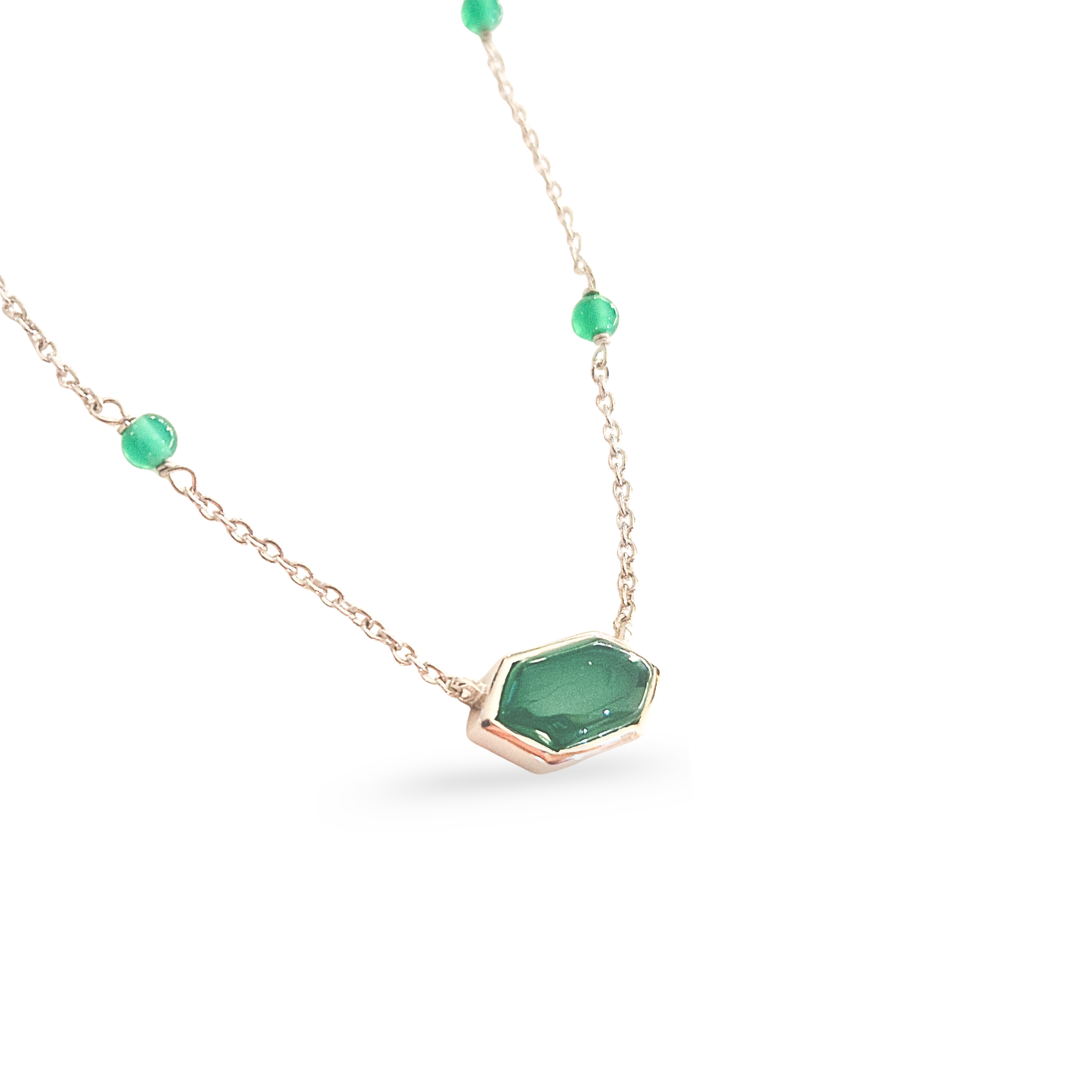 Green Mirage Pendant Necklace