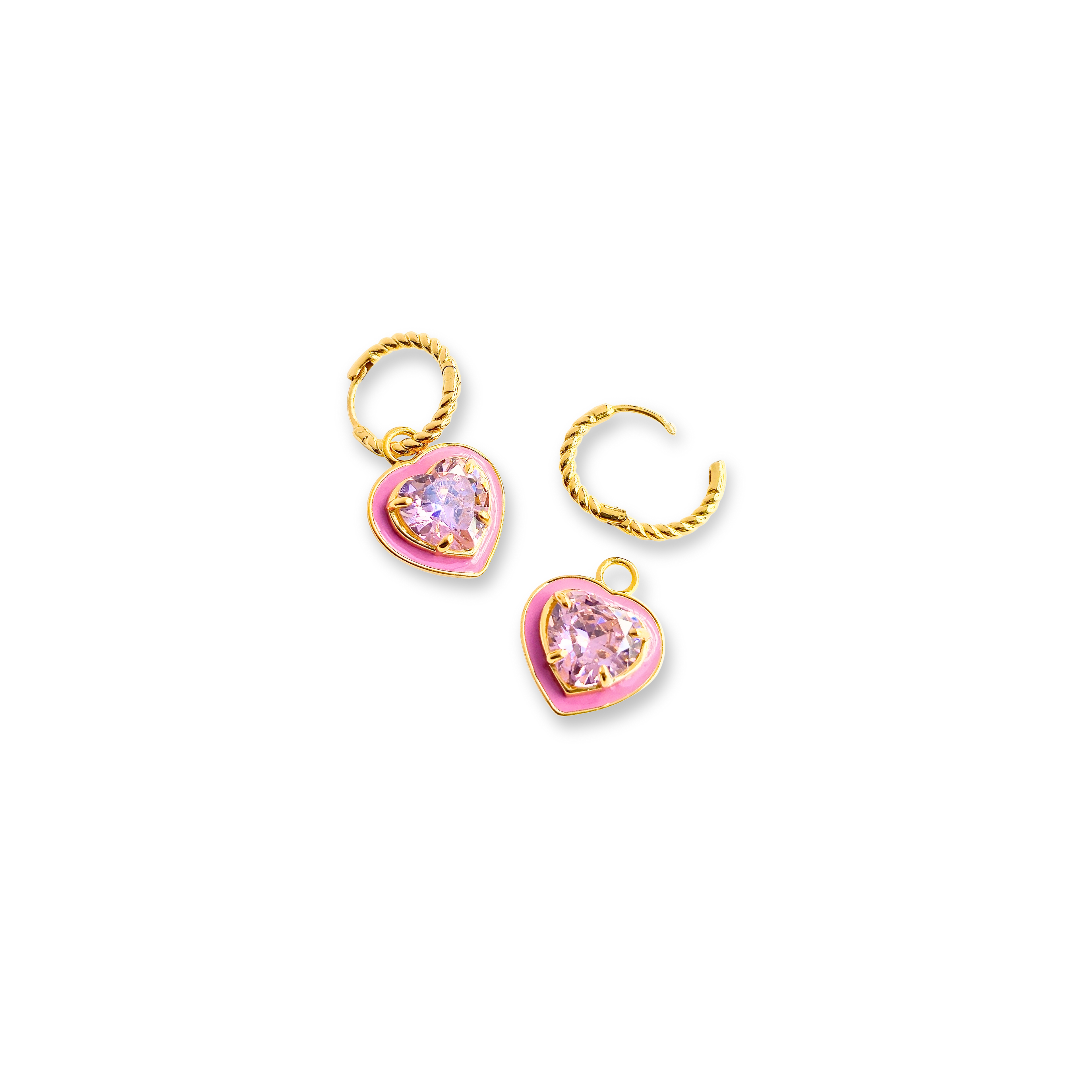 Blushé Heart Convertible Hoop Earrings