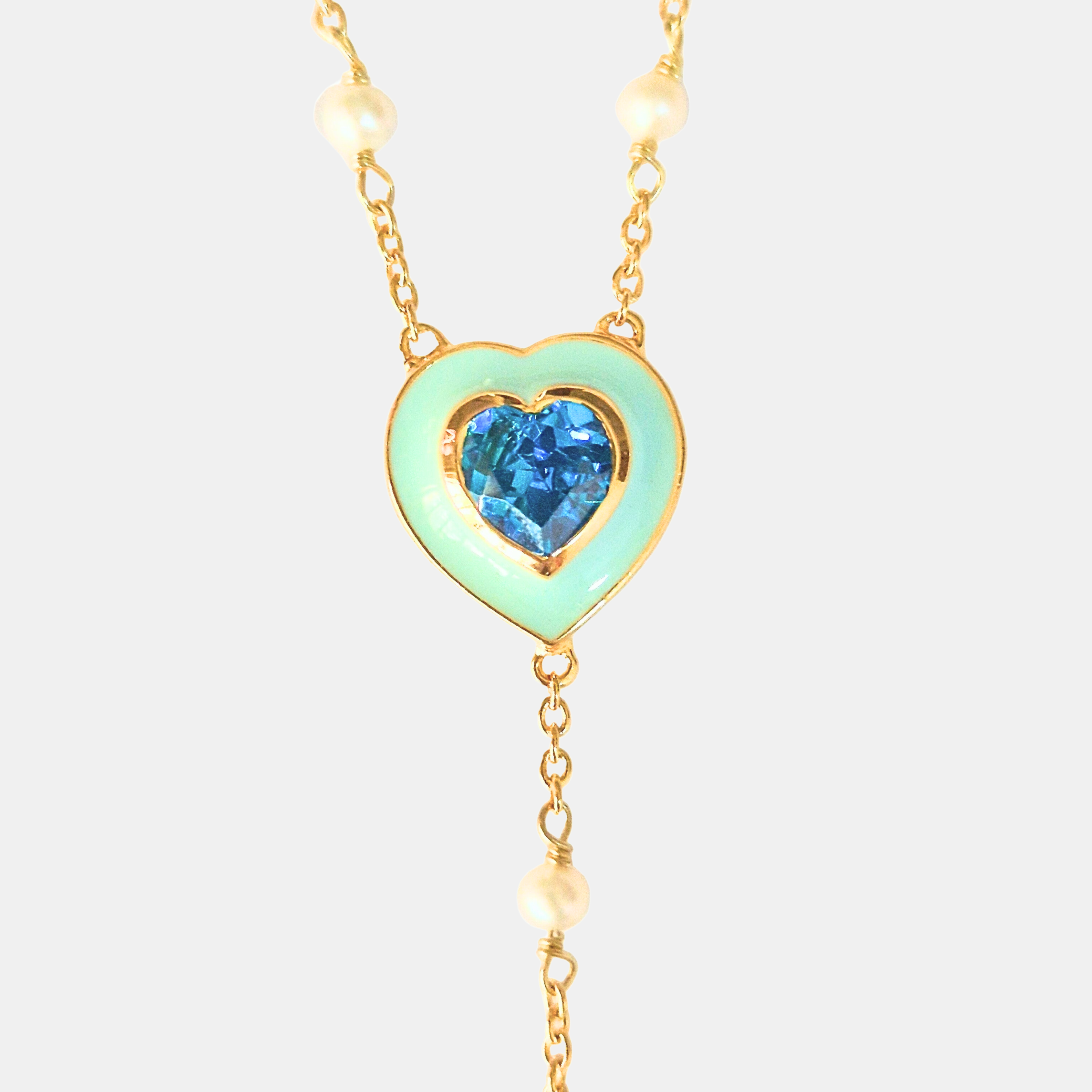The Blue Heartline Necklace