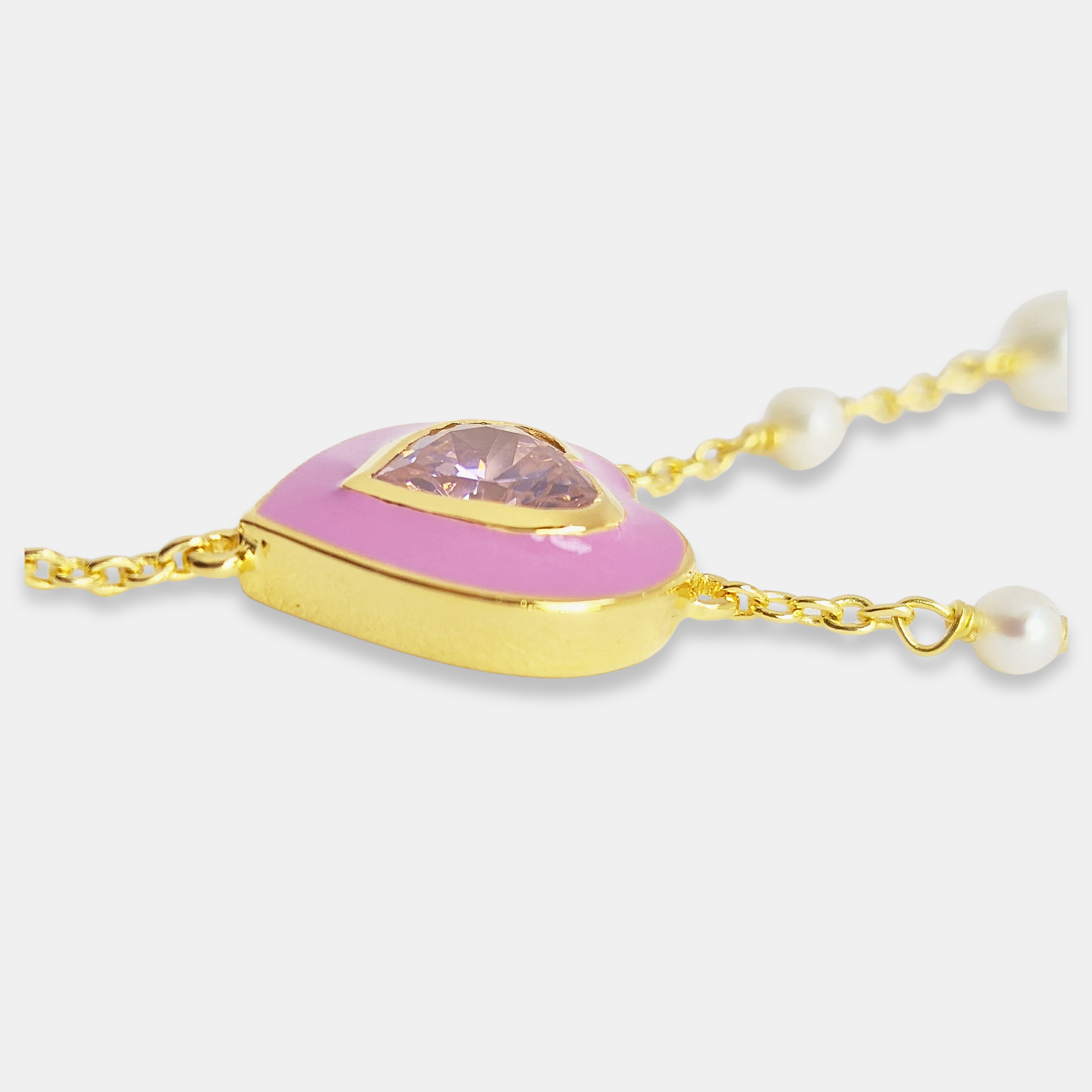 The Pink Heartline Necklace