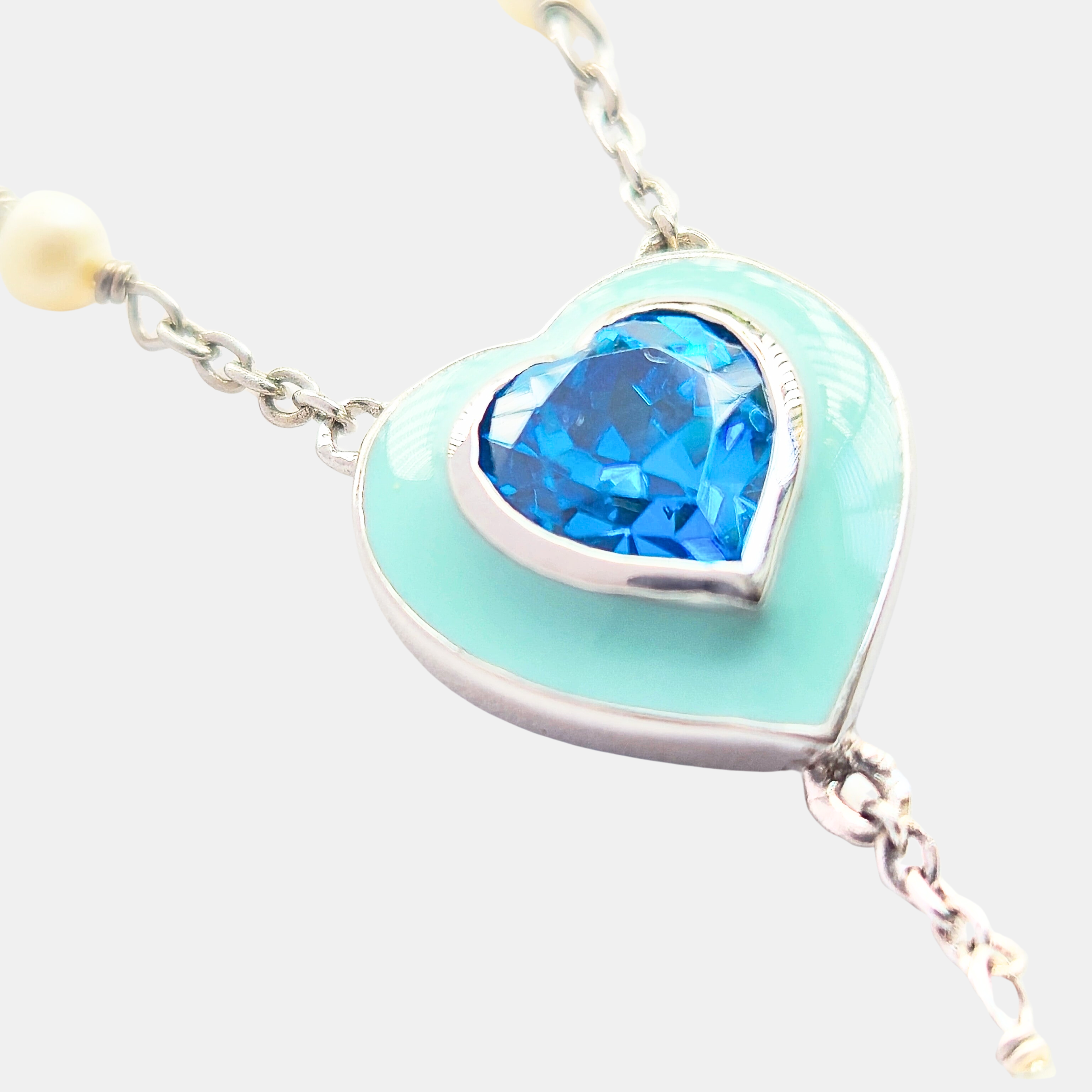 The Blue Heartline Necklace