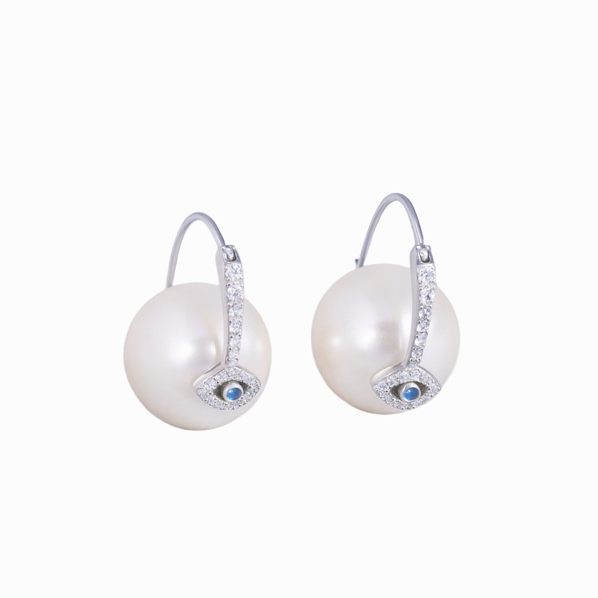 Evil Eye Pearl Earring