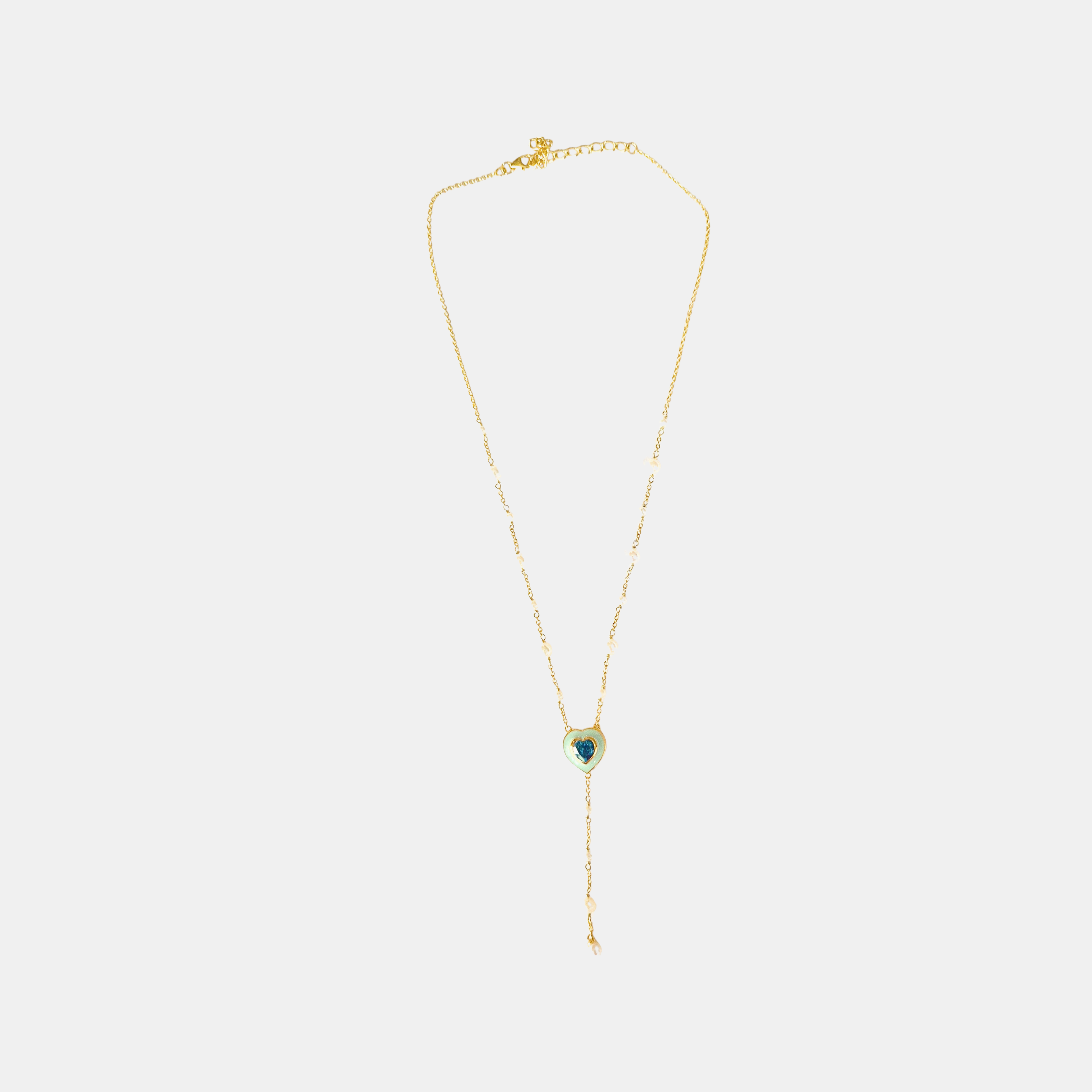 The Blue Heartline Necklace