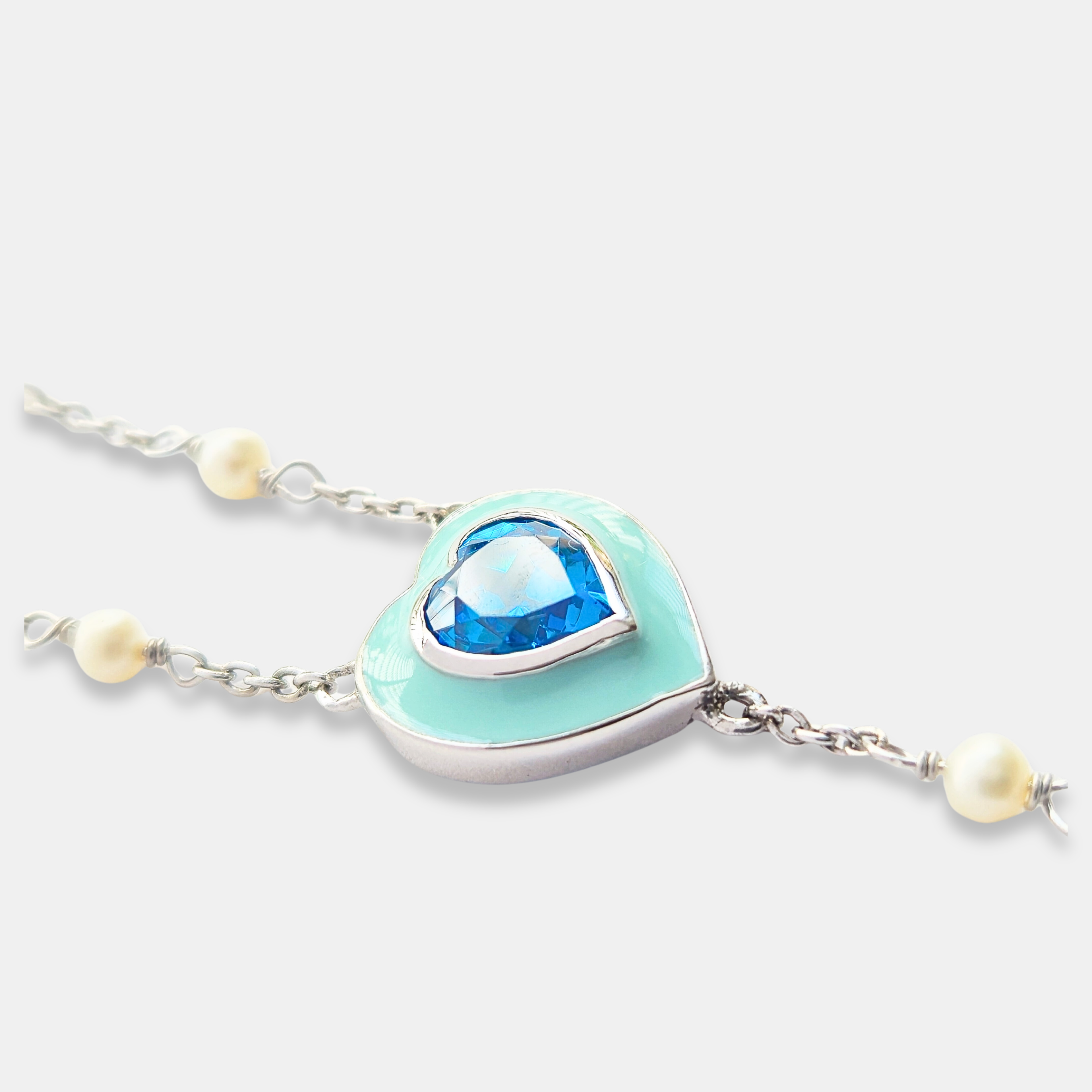 The Blue Heartline Necklace