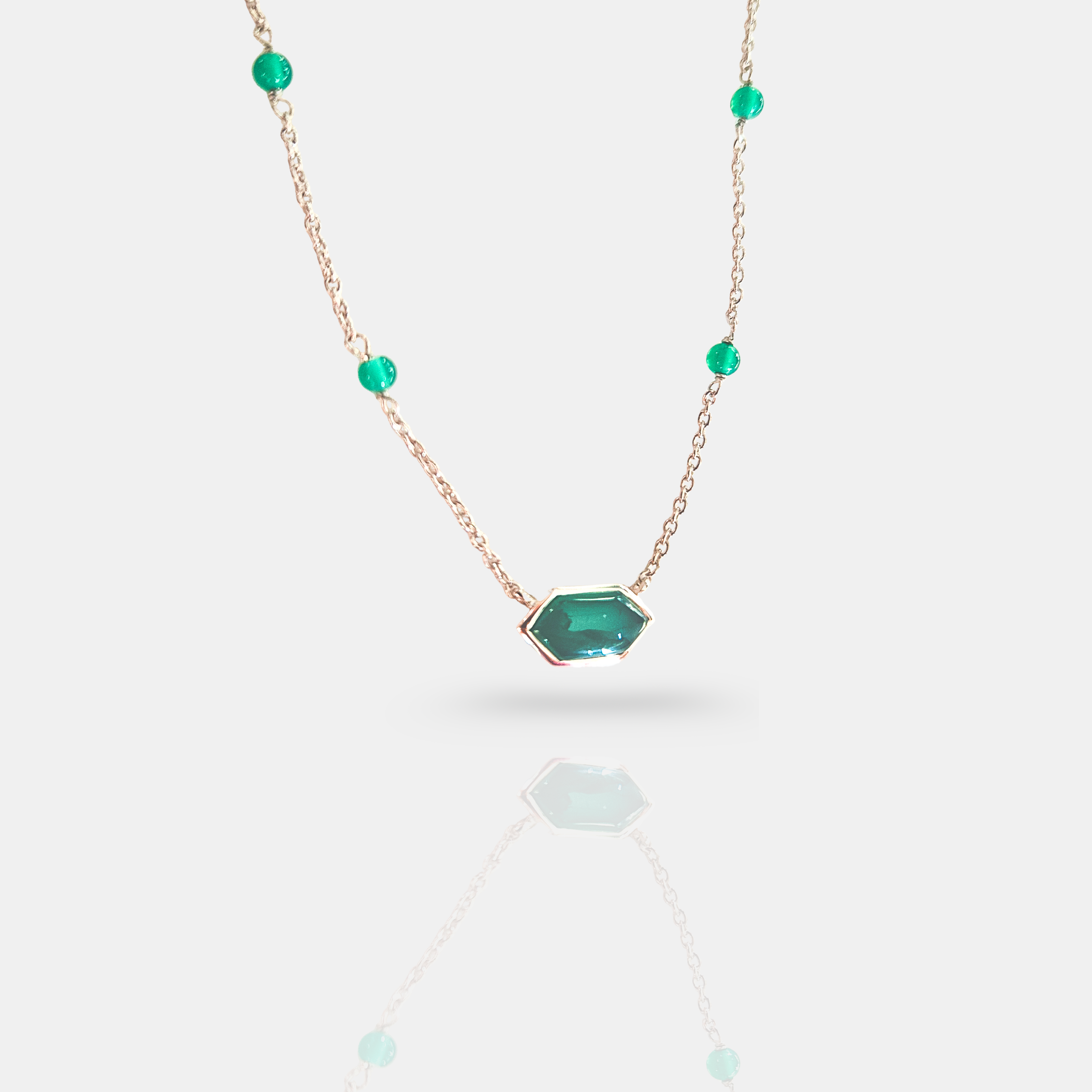 Green Mirage Pendant Necklace