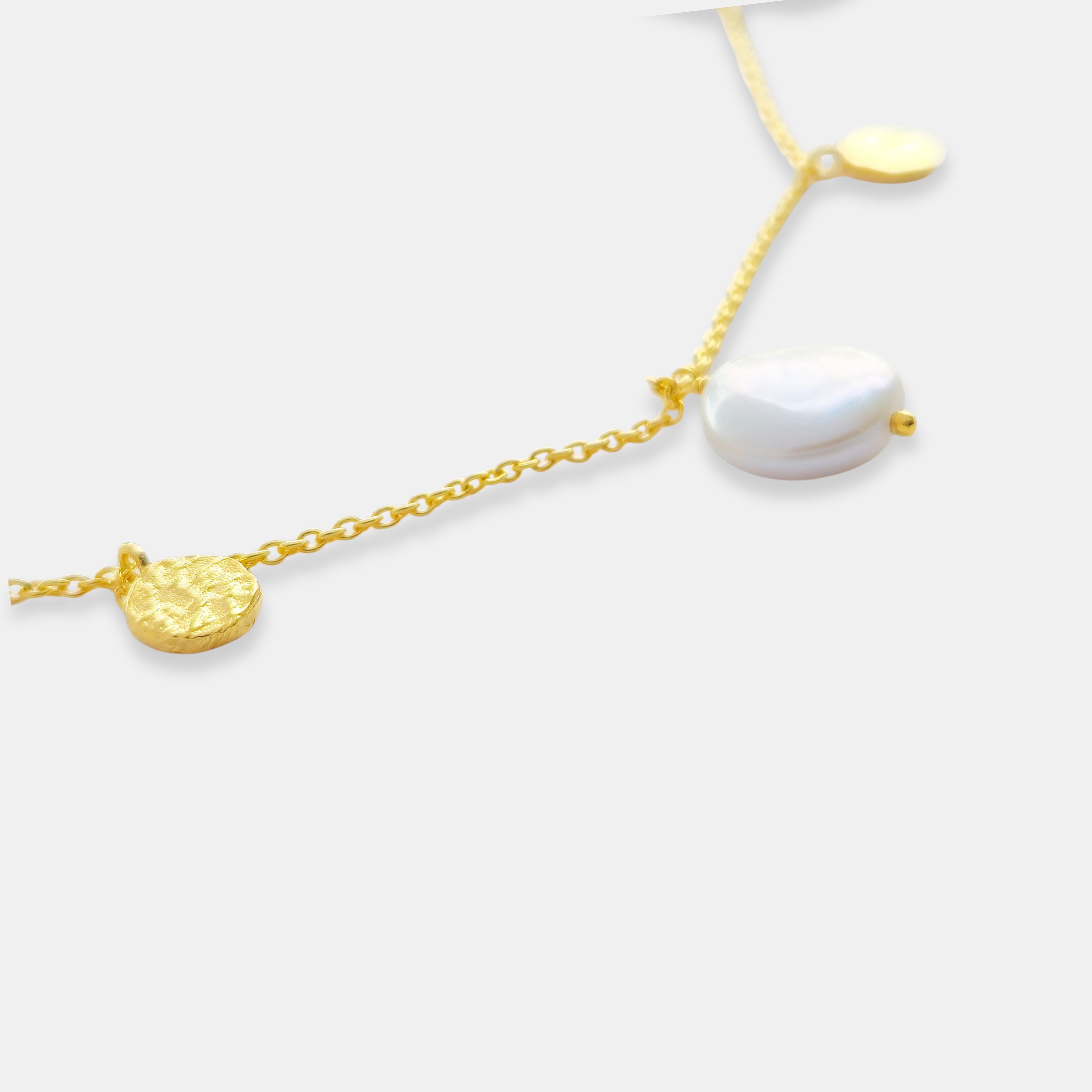 Baroque Pearl Station Chain Necklace