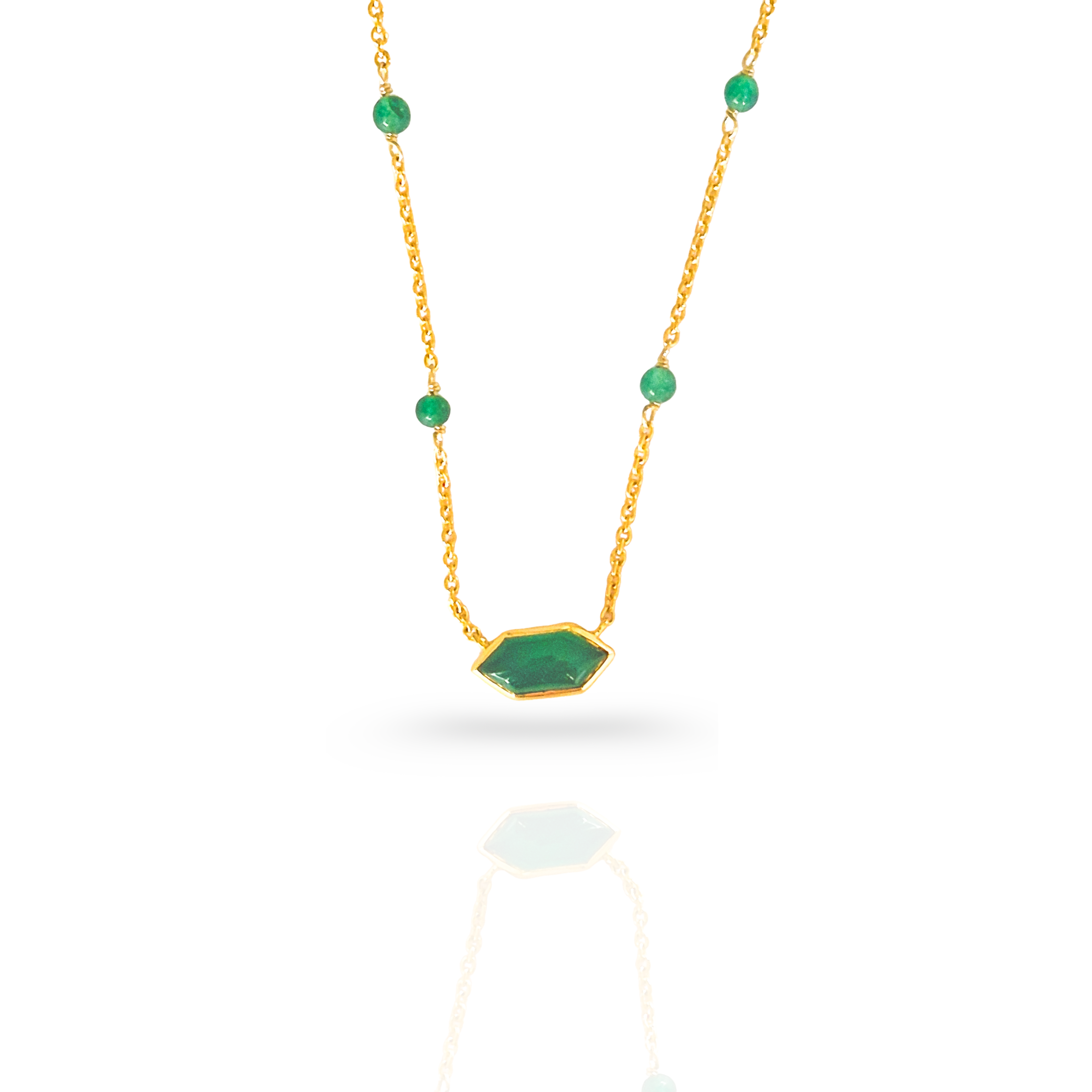 Green Mirage  Pendant Necklace