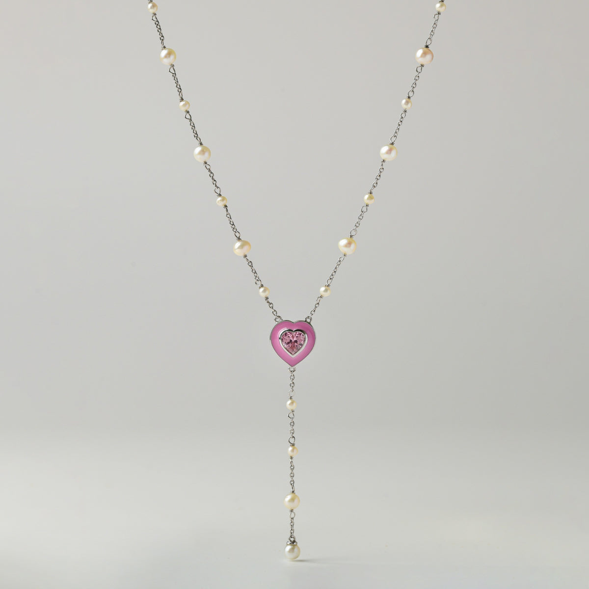 The Pink Heartline Necklace